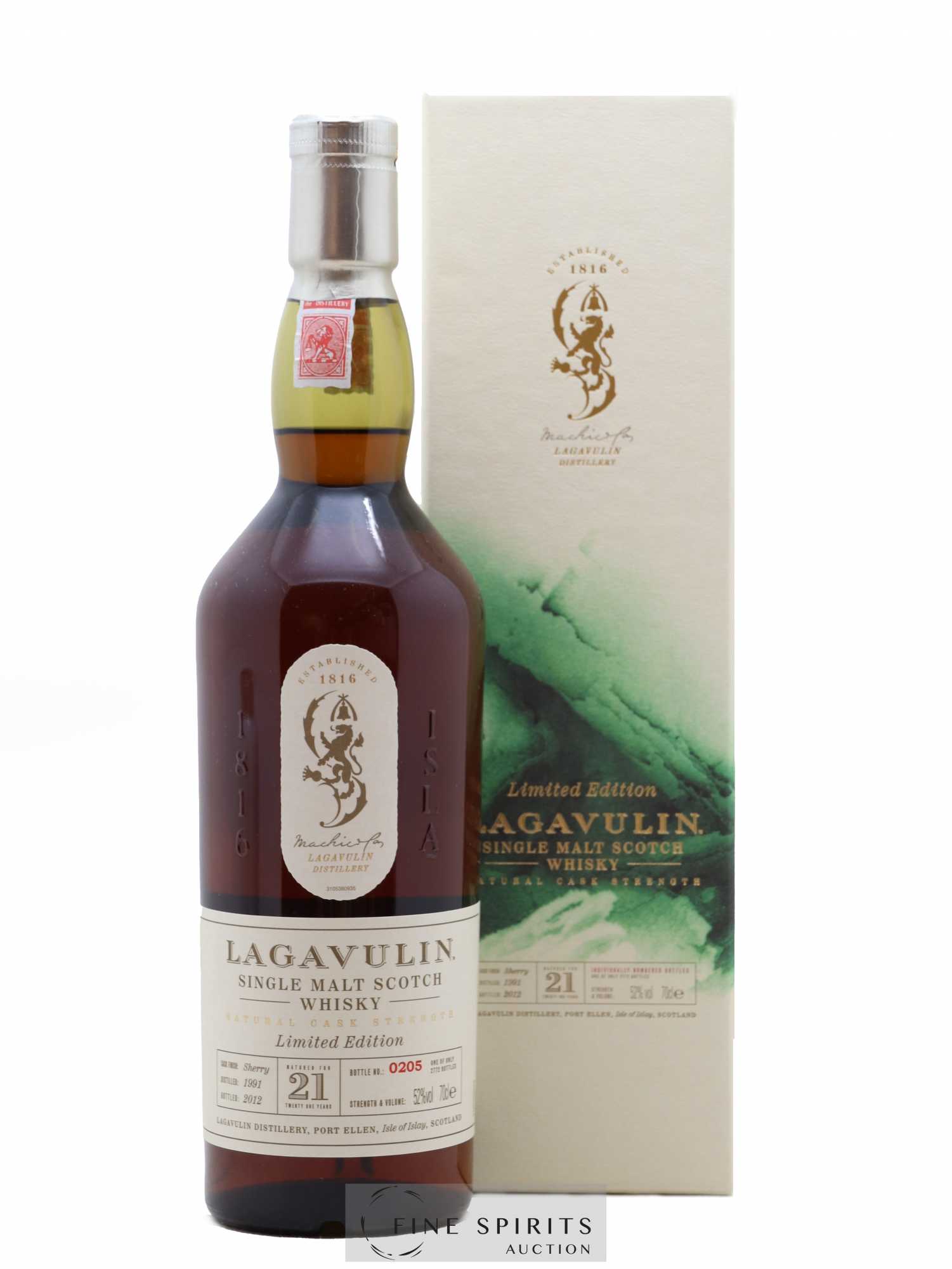 Lagavulin 21 years 1991 Of. Natural Cask Strength Sherry Cask Finish - One of 2772 - bottled 2012 Limited Edition - Lot de 1 bouteille - 0