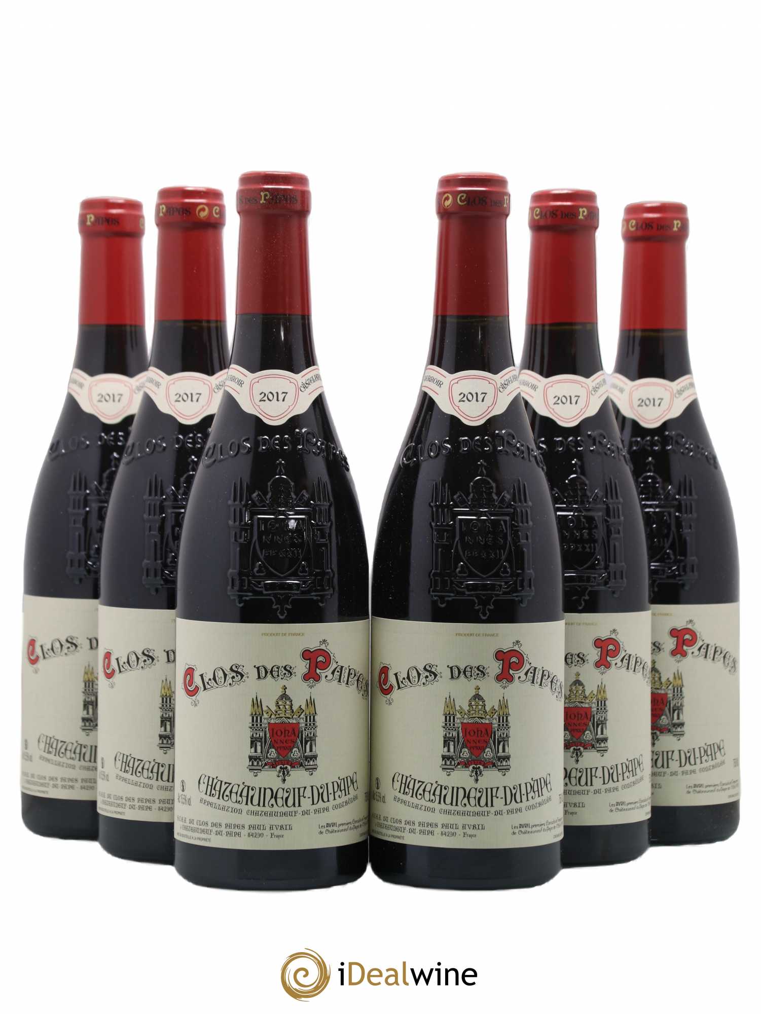 Châteauneuf-du-Pape Clos des Papes - Paul Avril 2017 - Lot de 6 bouteilles - 0