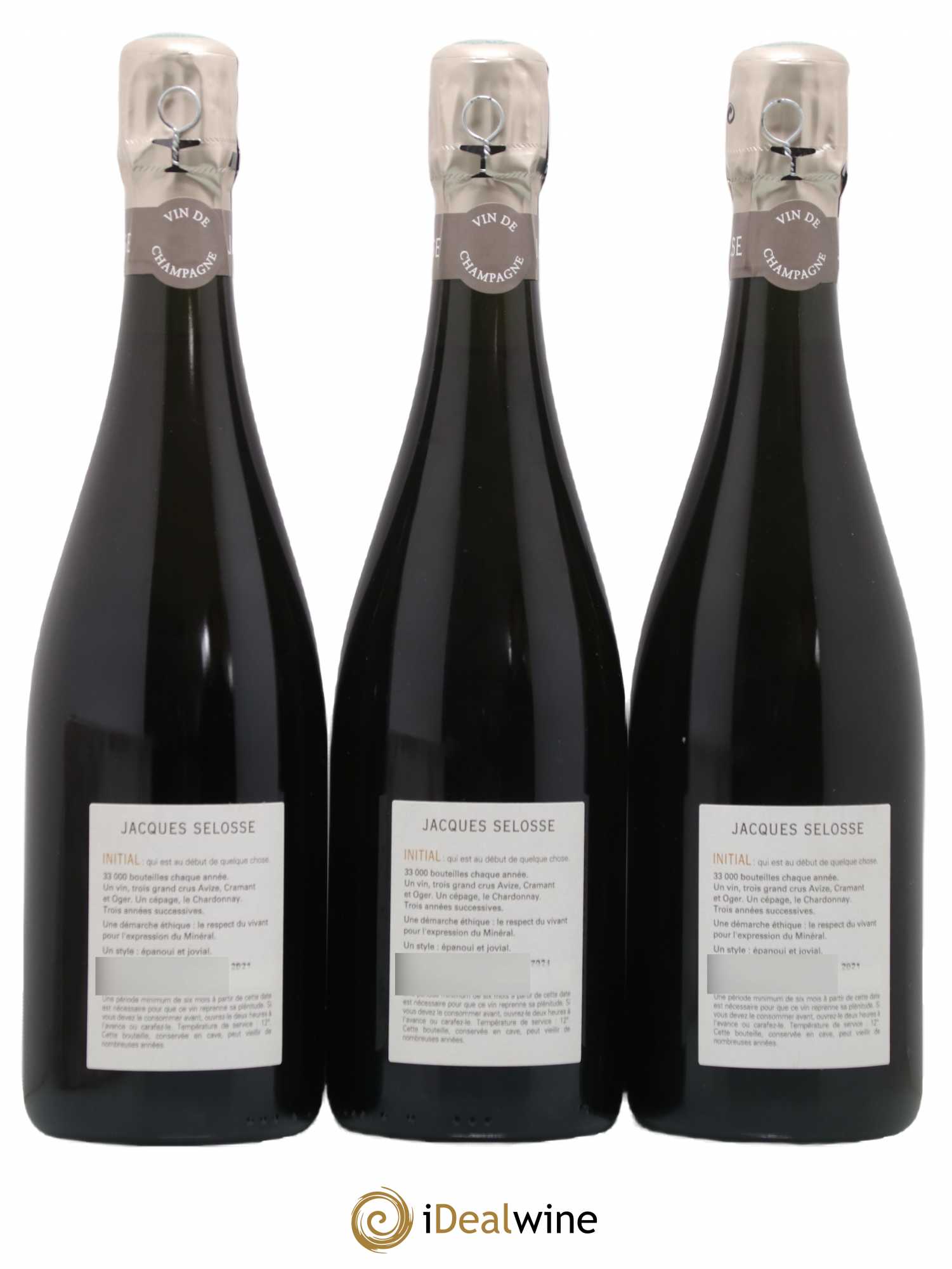 Initial Brut Jacques Selosse - Lot de 3 bouteilles - 1