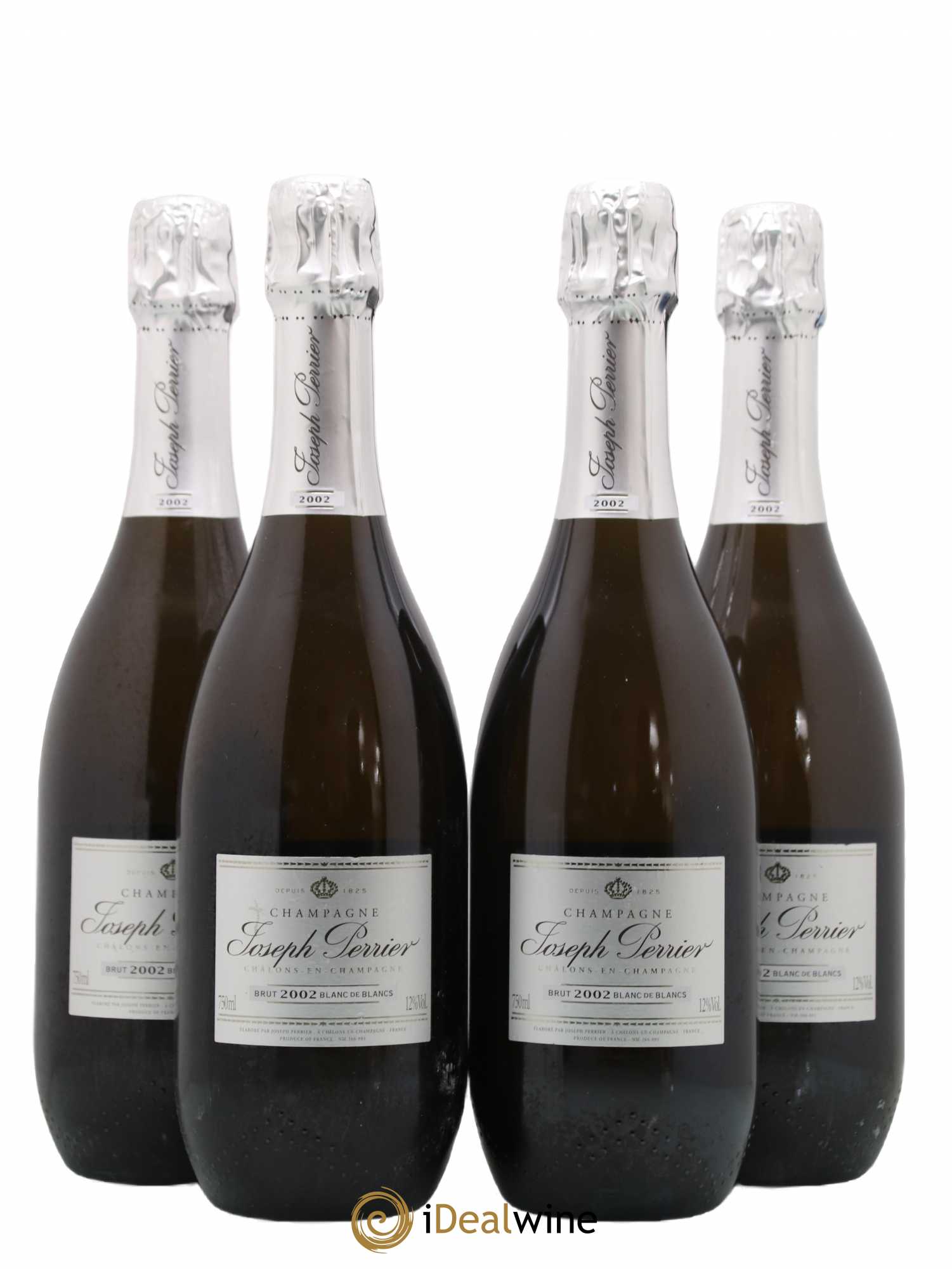Champagne Blanc de Blancs Joseph Perrier 2002 - Posten von 4 Flaschen - 0