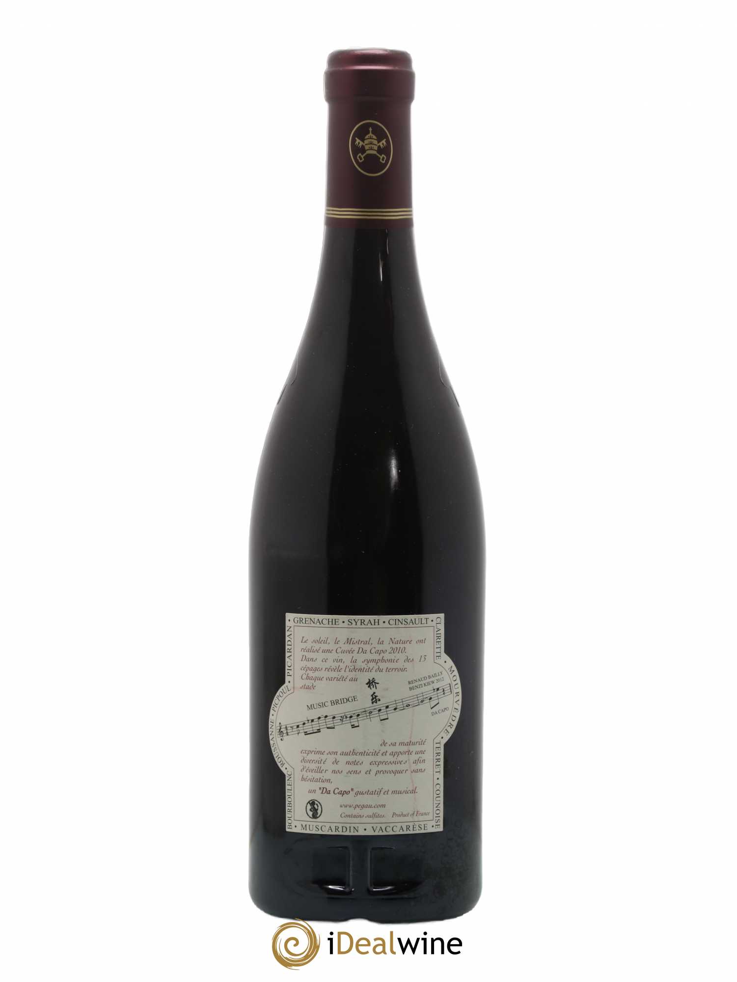 Châteauneuf-du-Pape Domaine du Pégau Cuvée Da Capo Paul et Laurence Féraud 2010 - Lot de 1 bouteille - 1