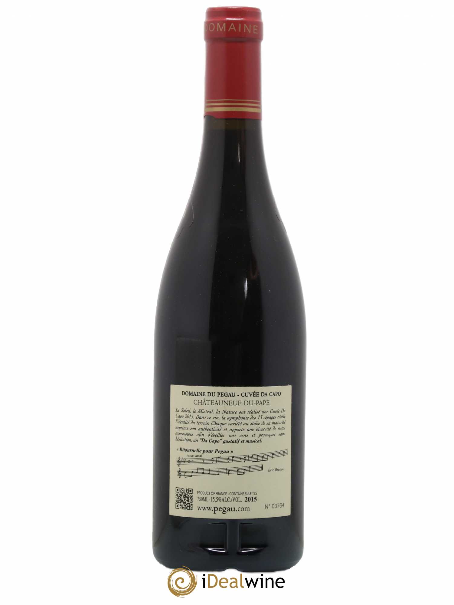 Châteauneuf-du-Pape Domaine du Pégau Cuvée Da Capo Paul et Laurence Féraud 2015 - Lot de 1 bouteille - 1