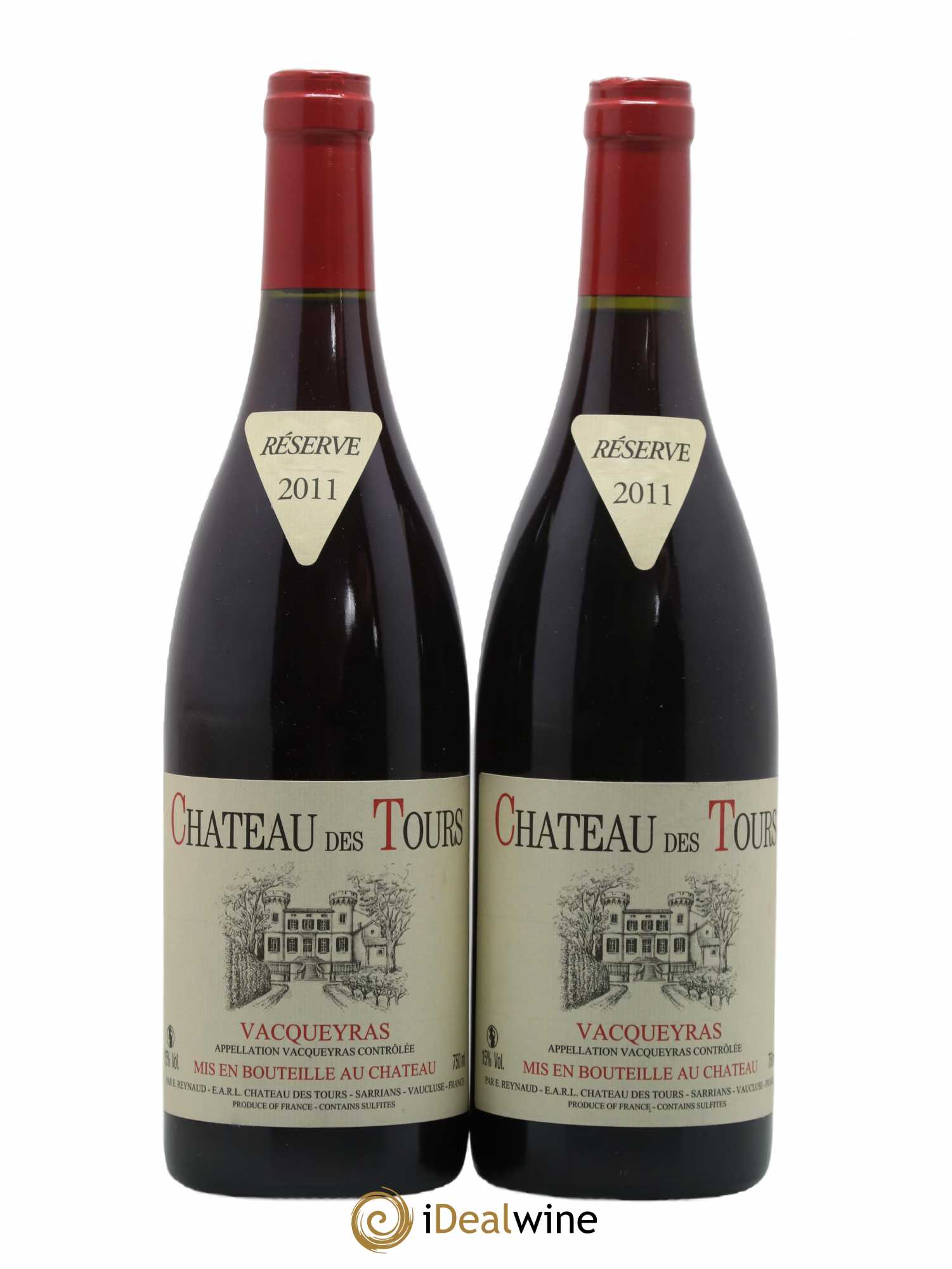 Vacqueyras Château des Tours Emmanuel Reynaud 2011 - Lot de 2 bouteilles - 0