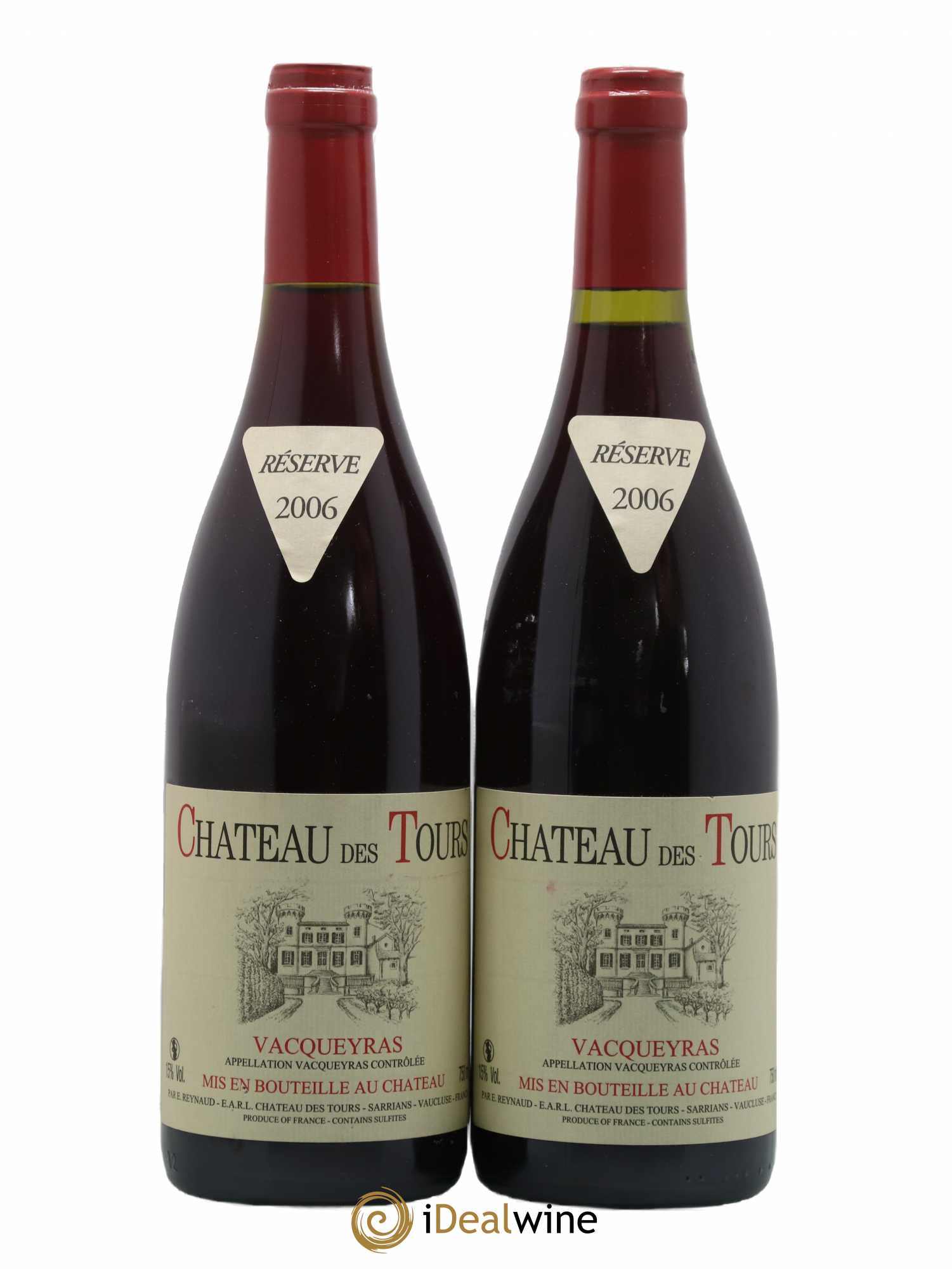 Vacqueyras Château des Tours Emmanuel Reynaud 2006 - Lot de 2 bouteilles - 0