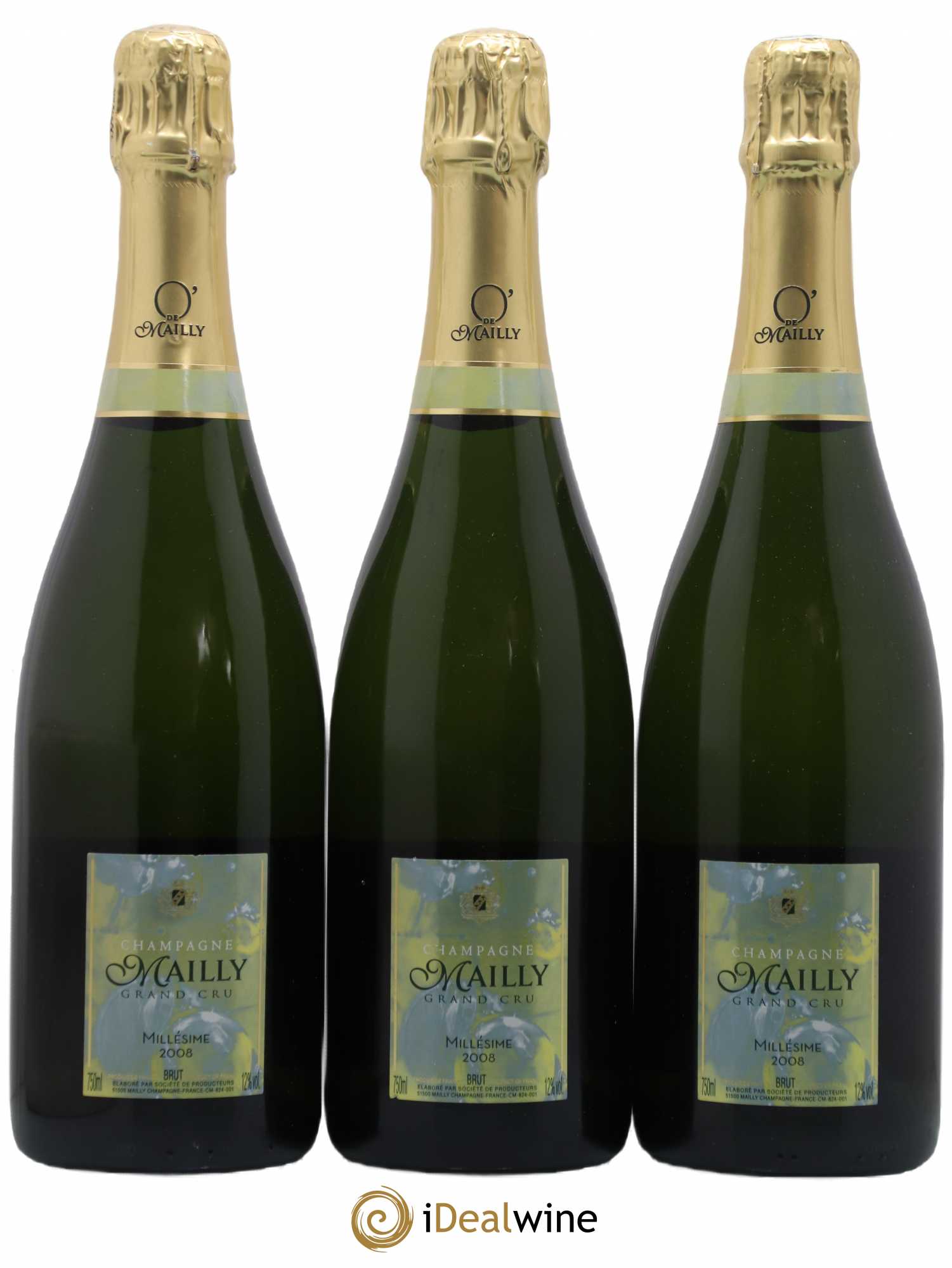 Brut millésimé Mailly 2008 - Lot de 3 bouteilles - 0