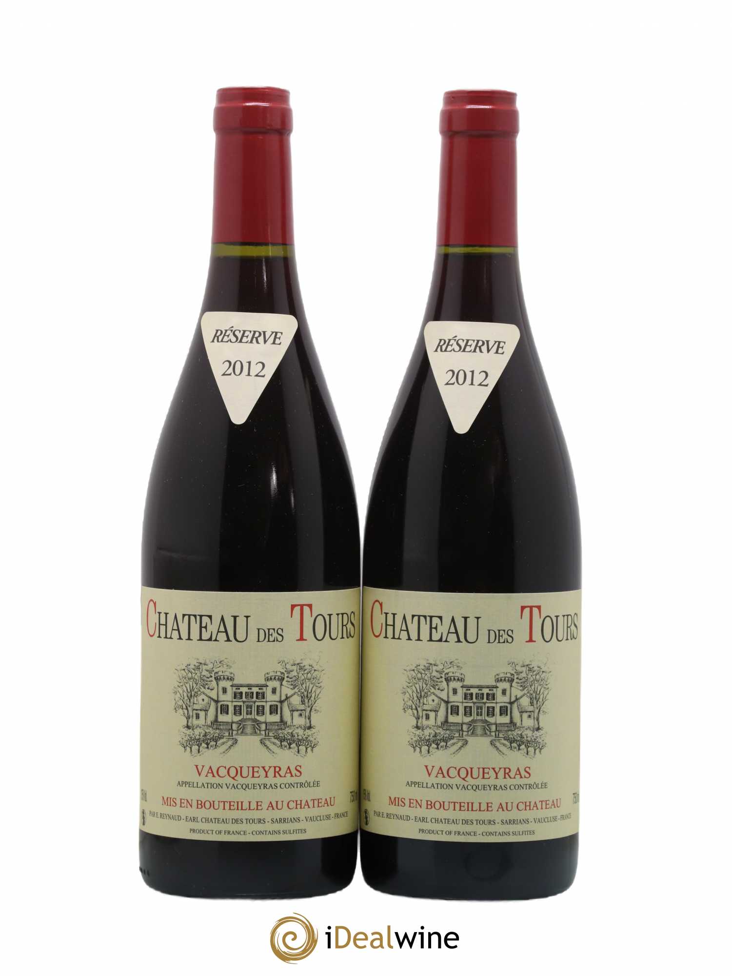 Vacqueyras Château des Tours Emmanuel Reynaud 2012 - Lot de 2 bouteilles - 0