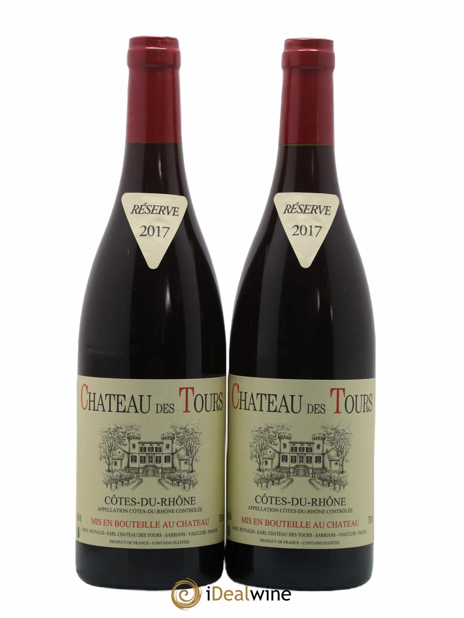 Côtes-du-Rhône Château des Tours Emmanuel Reynaud 2017 - Lot de 2 bouteilles - 0