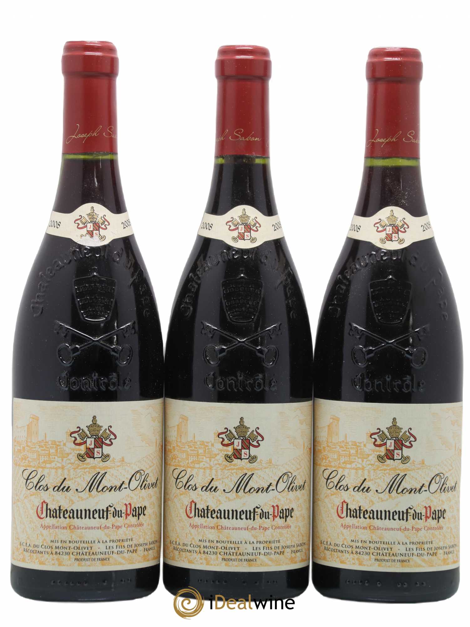 Châteauneuf-du-Pape Clos du Mont-Olivet 2008 - Lot de 3 bouteilles - 0