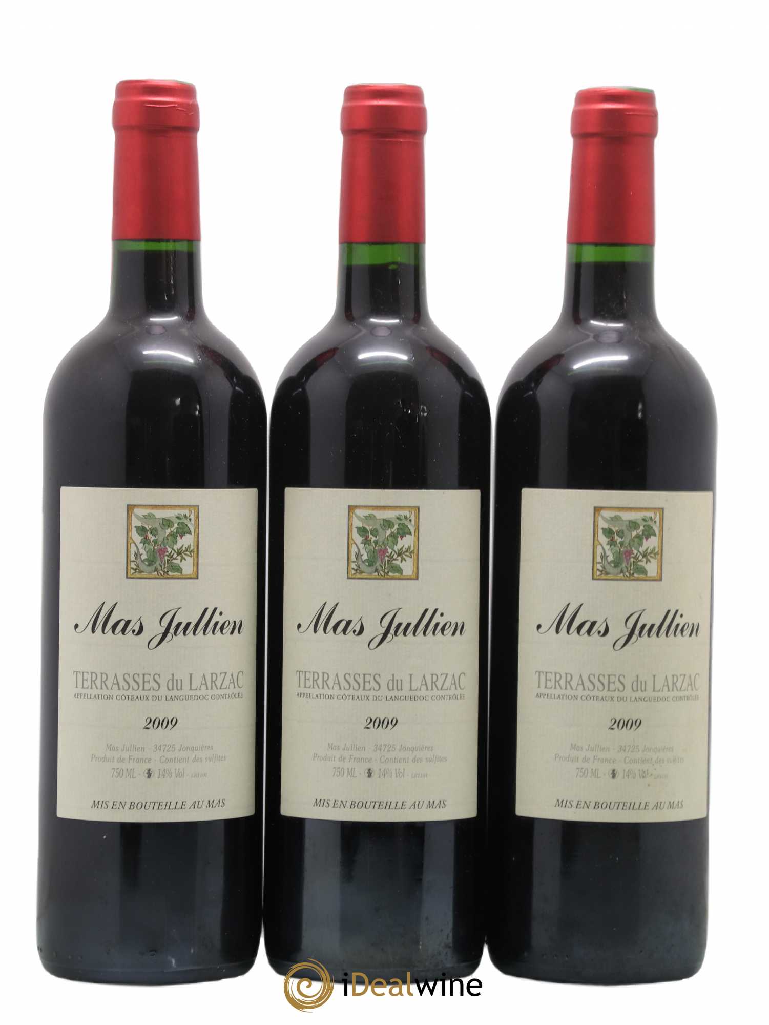 Terrasses du Larzac Mas Jullien Olivier Jullien 2009 - Lot de 3 bouteilles - 0