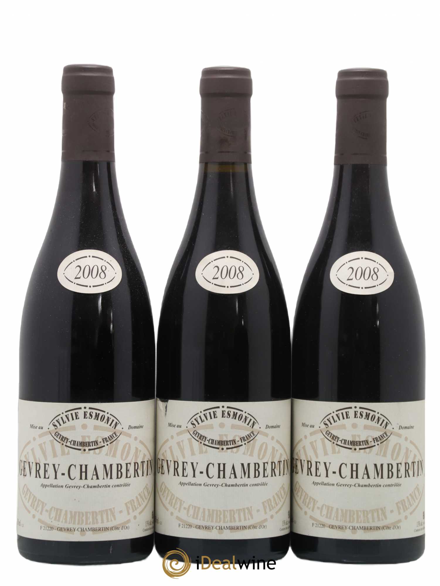 Gevrey-Chambertin Sylvie Esmonin 2008 - Lot de 3 bouteilles - 0