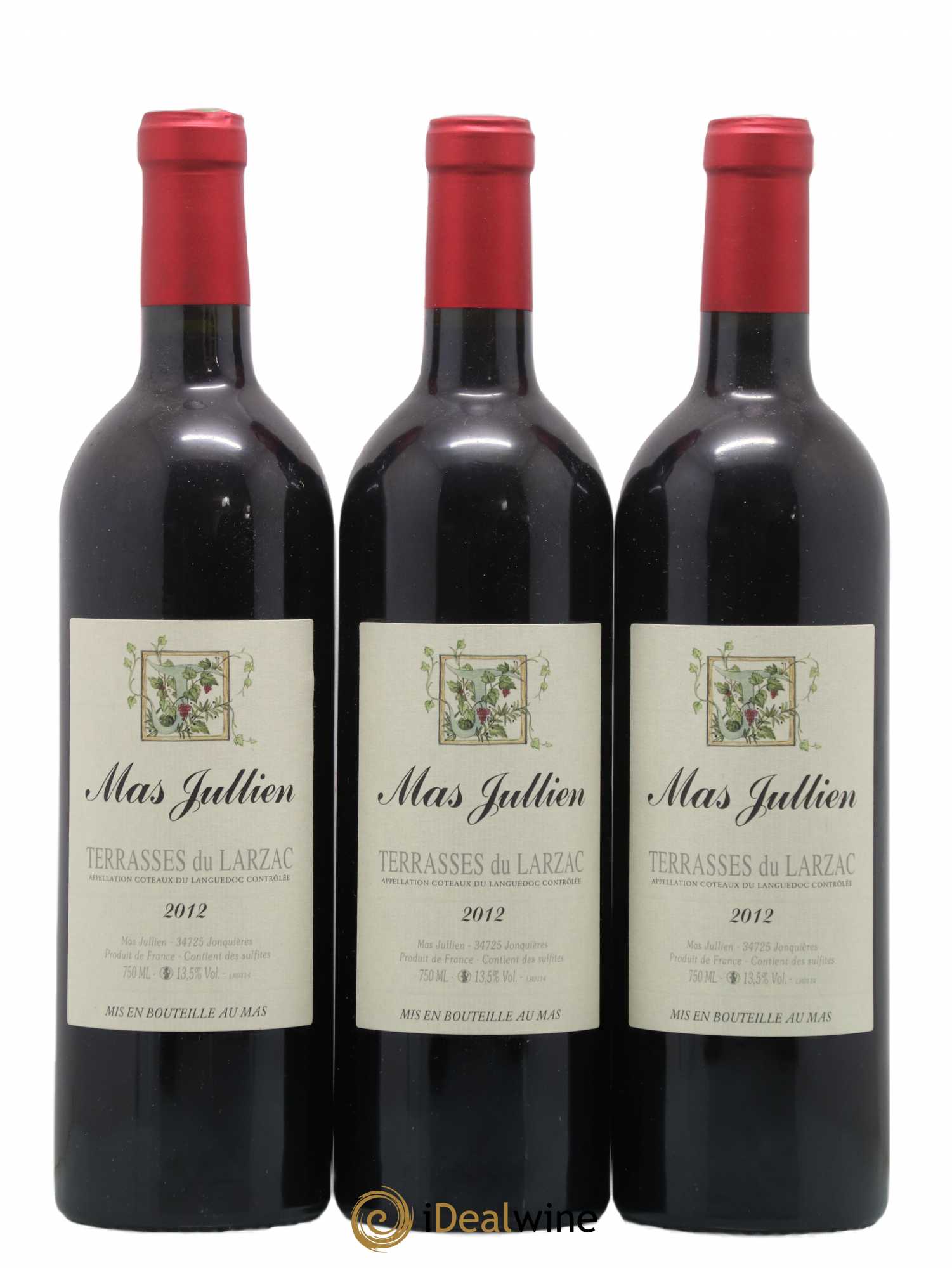 Terrasses du Larzac Mas Jullien Olivier Jullien 2012 - Lot de 3 bouteilles - 0