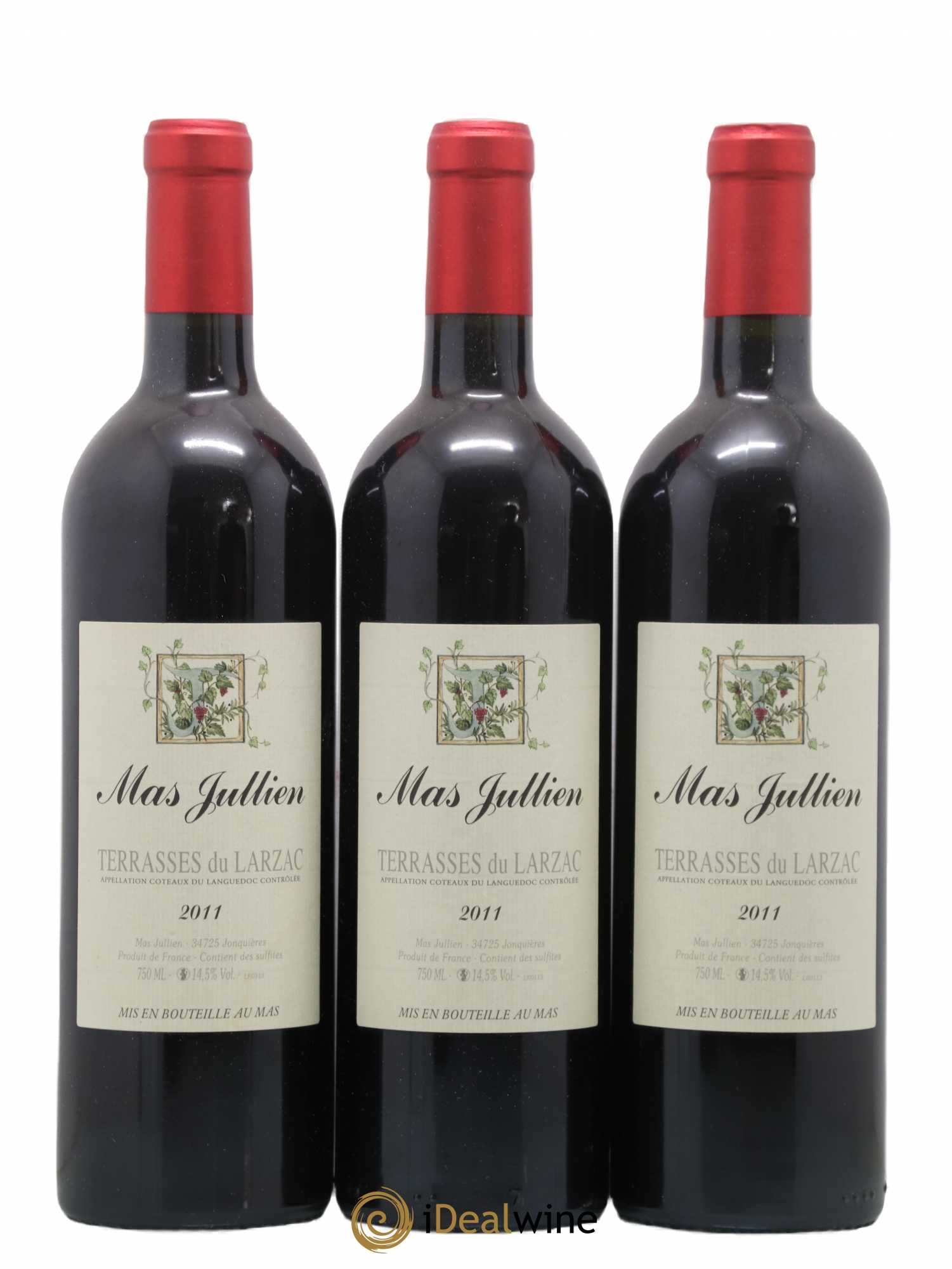 Terrasses du Larzac Mas Jullien Olivier Jullien 2011 - Lot de 3 bouteilles - 0