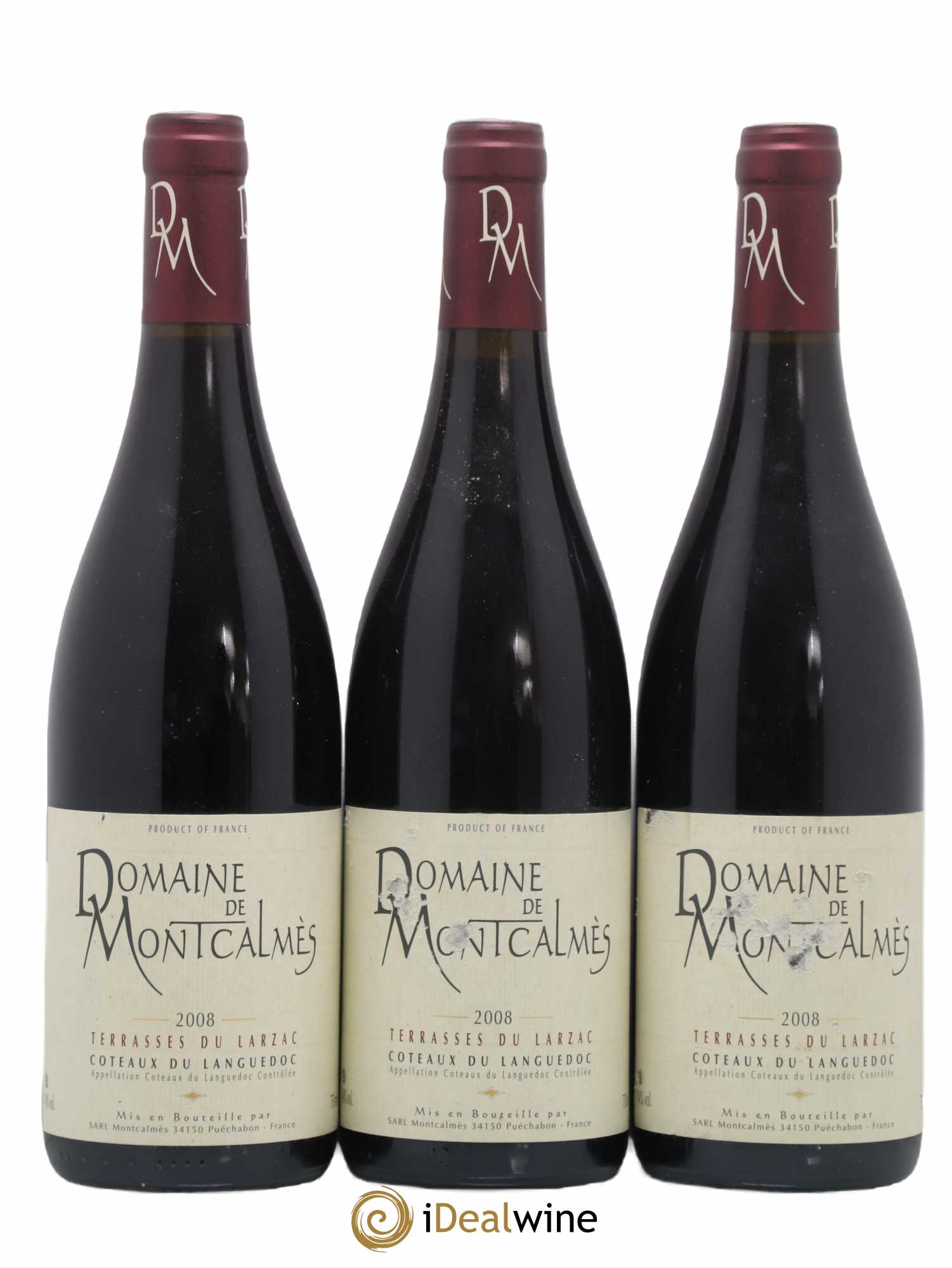 Coteaux du Languedoc Domaine de Montcalmès Frédéric Pourtalié 2008 - Lot de 3 bouteilles - 0