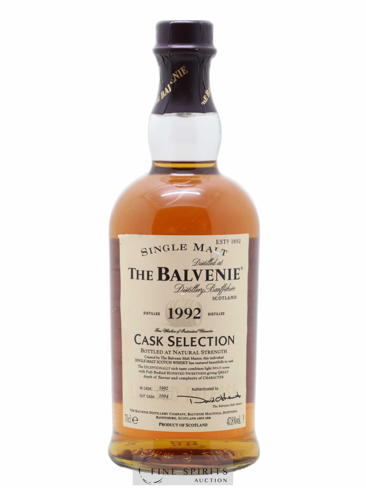 Balvenie (The) 1992 Of. Cask Selection bottled 2004 - Lot de 1 bouteille - 0
