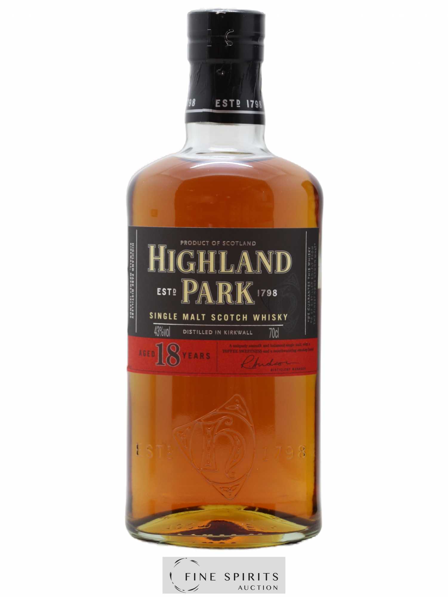 Highland Park 18 years Of. - Lot de 1 bouteille - 1