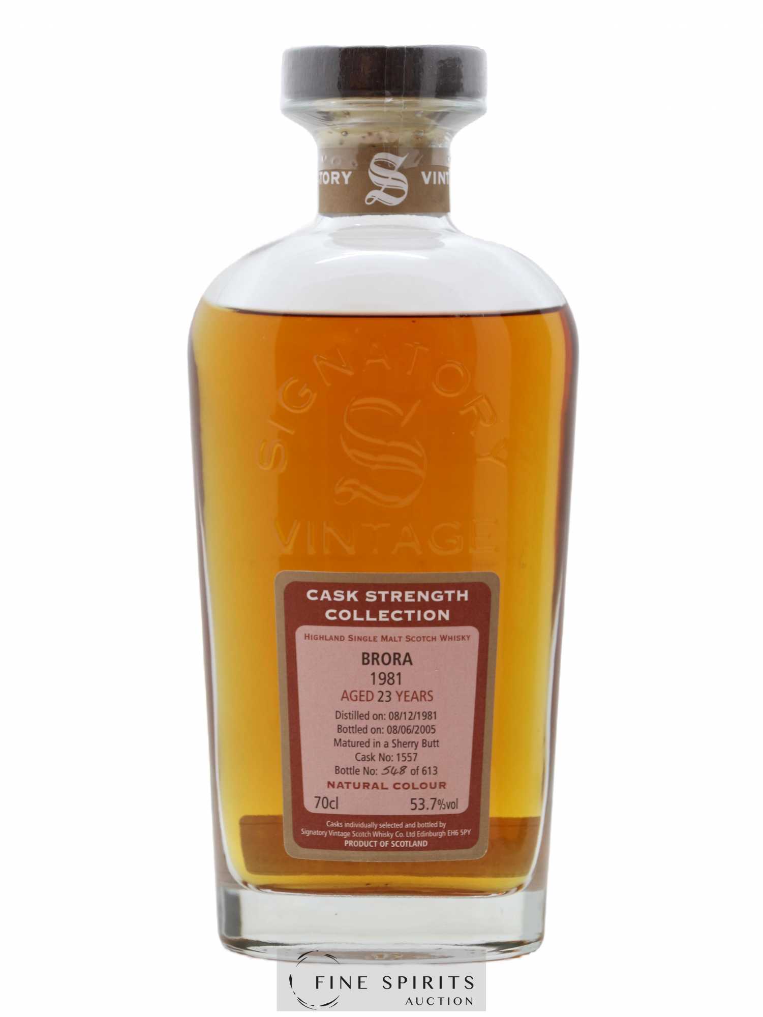 Brora 23 years 1981 Signatory Vintage Cask n°1557 - One of 613 - bottled 2005 Cask Strength Collection - Lot de 1 bouteille - 1