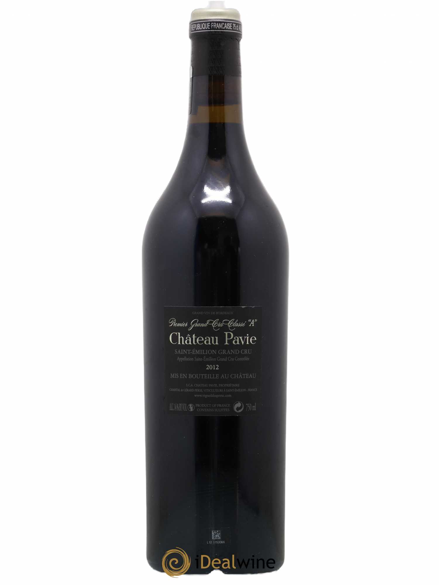 Château Pavie 1er Grand Cru Classé A 2012 - Lot de 1 bouteille - 1