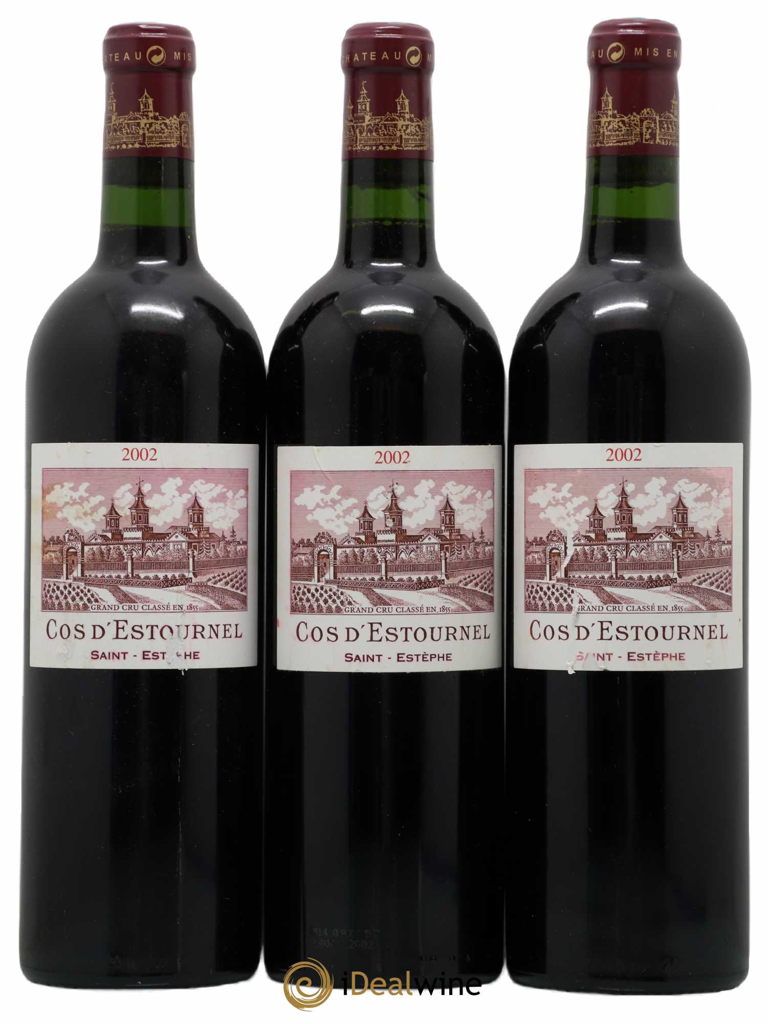 Cos d'Estournel 2ème Grand Cru Classé 2002 - Lot de 3 bouteilles - 0