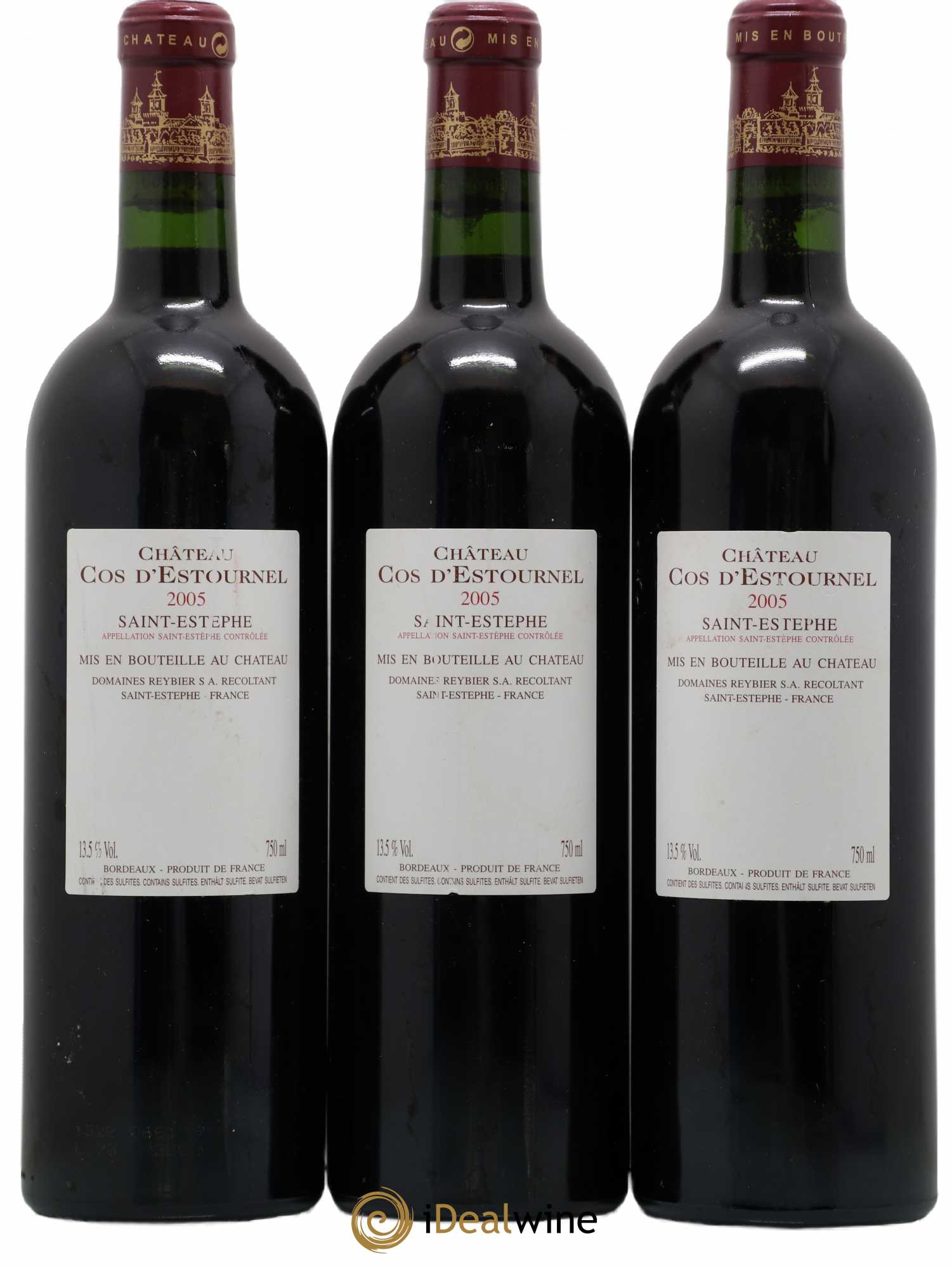 Cos d'Estournel 2ème Grand Cru Classé 2005 - Lot de 3 bouteilles - 1