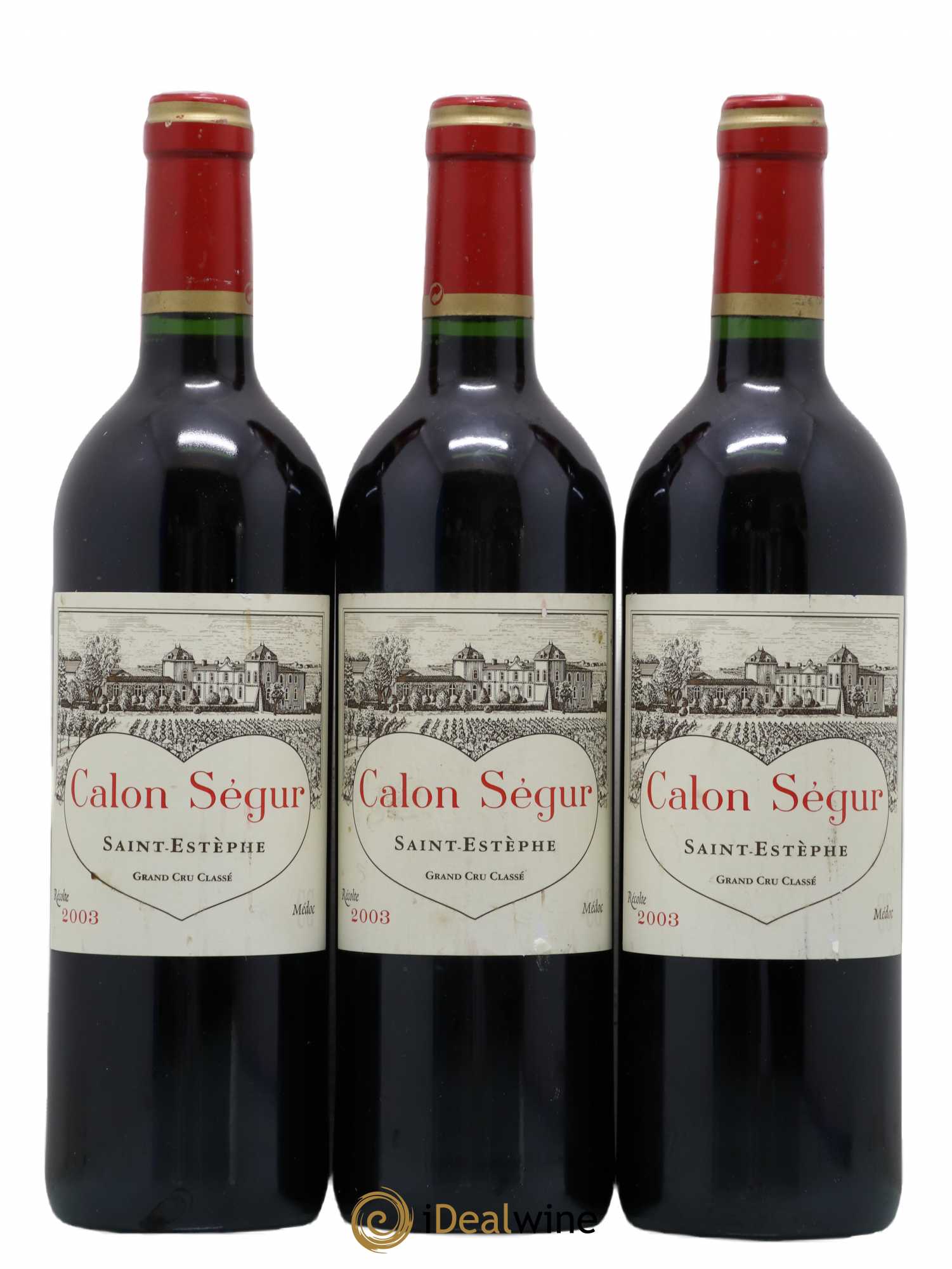 Château Calon Ségur 3ème Grand Cru Classé 2003 - Lot de 3 bouteilles - 0