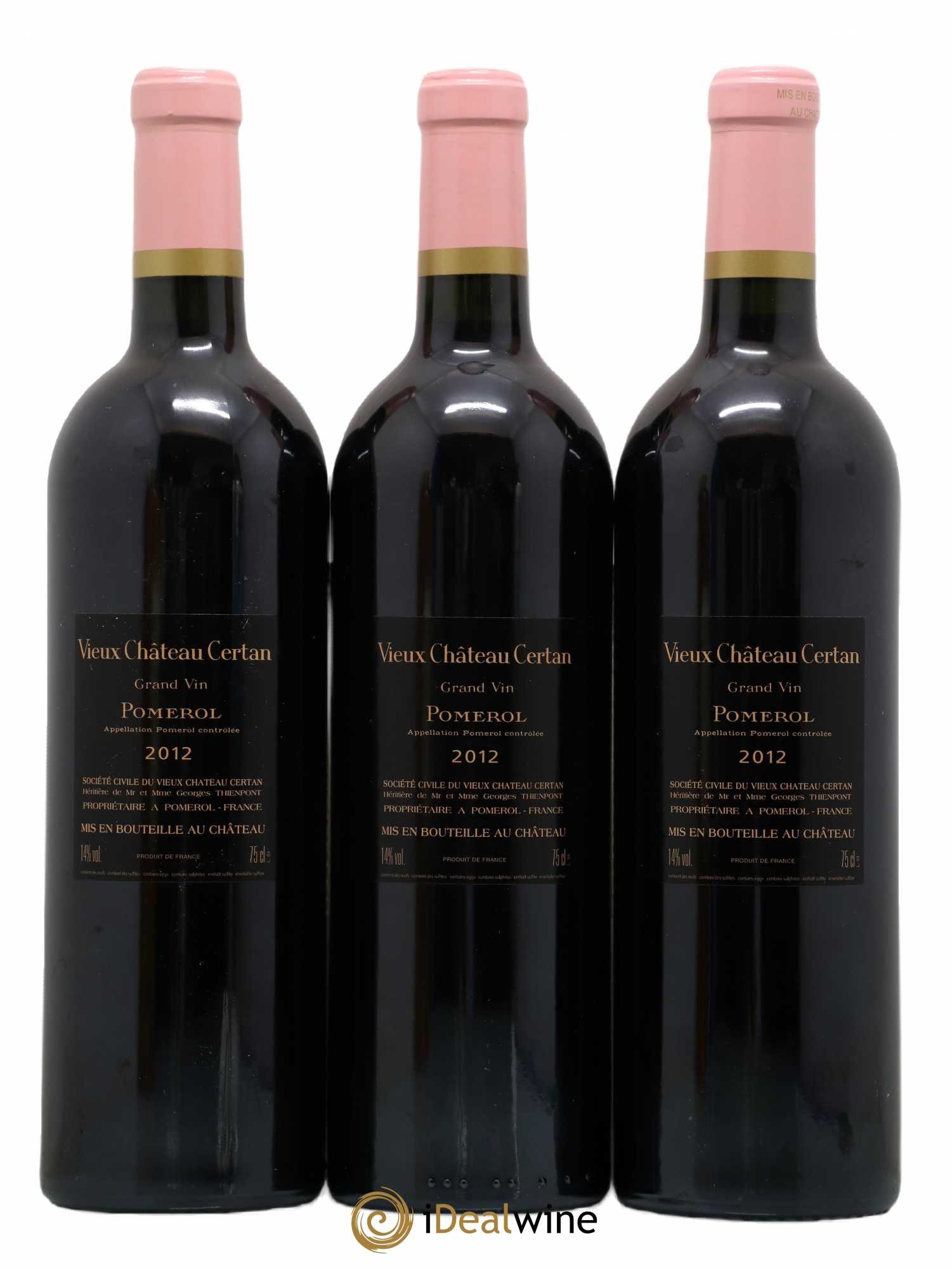 Vieux Château Certan 2012 - Lot de 3 bouteilles - 1