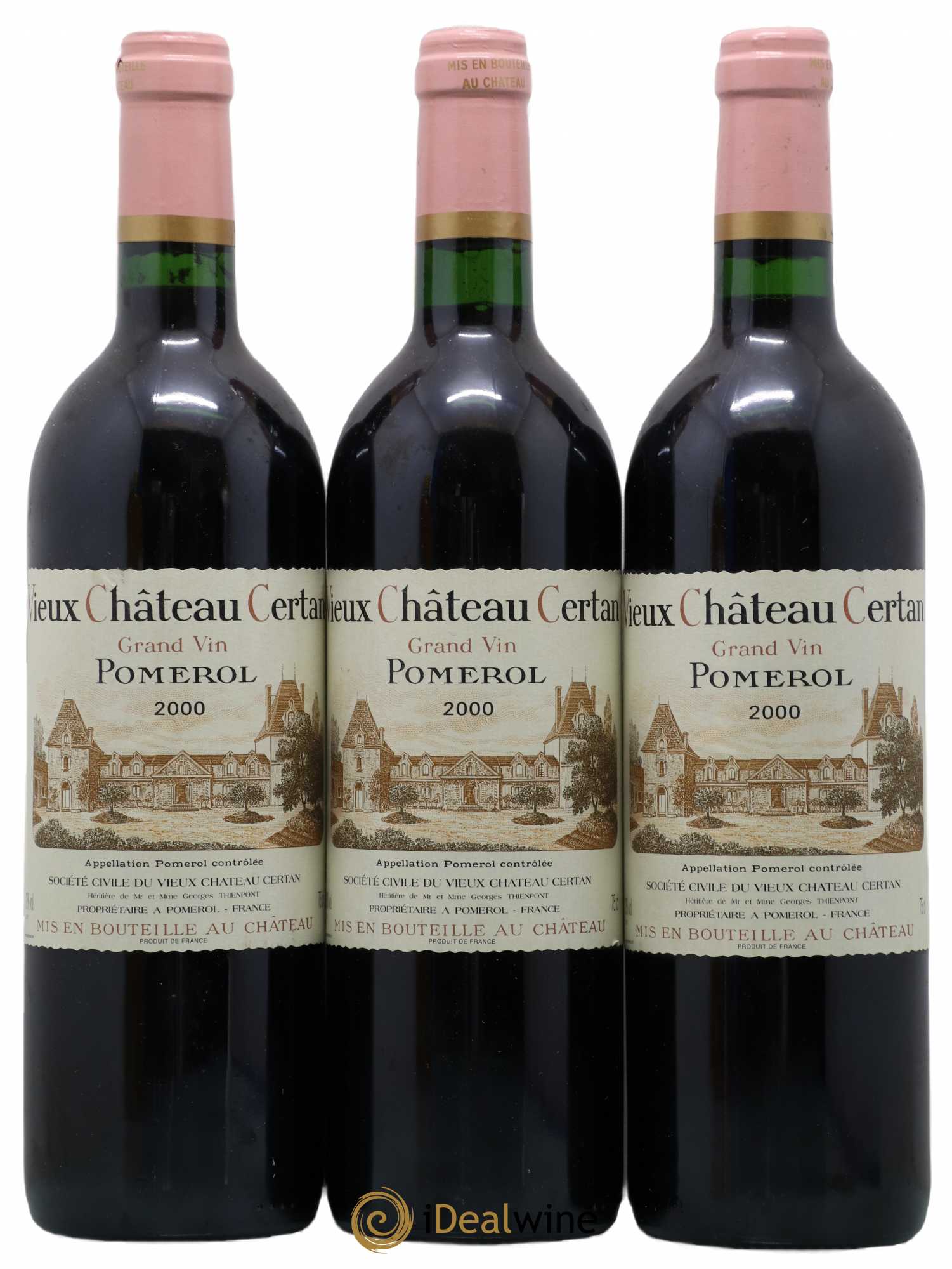 Vieux Château Certan 2000 - Lot de 3 bouteilles - 0