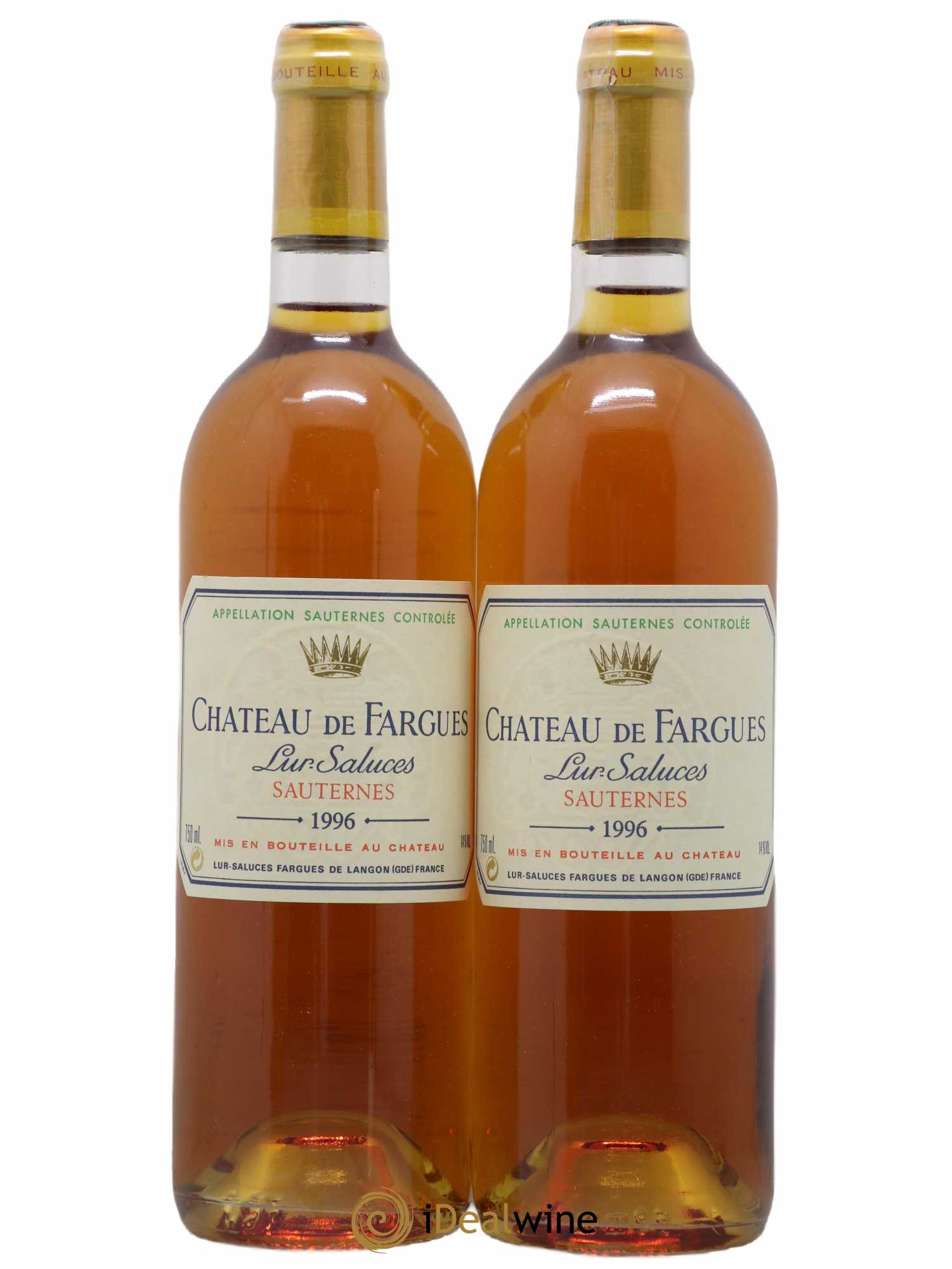 Château de Fargues 1996 - Lotto di 2 bottiglie - 0