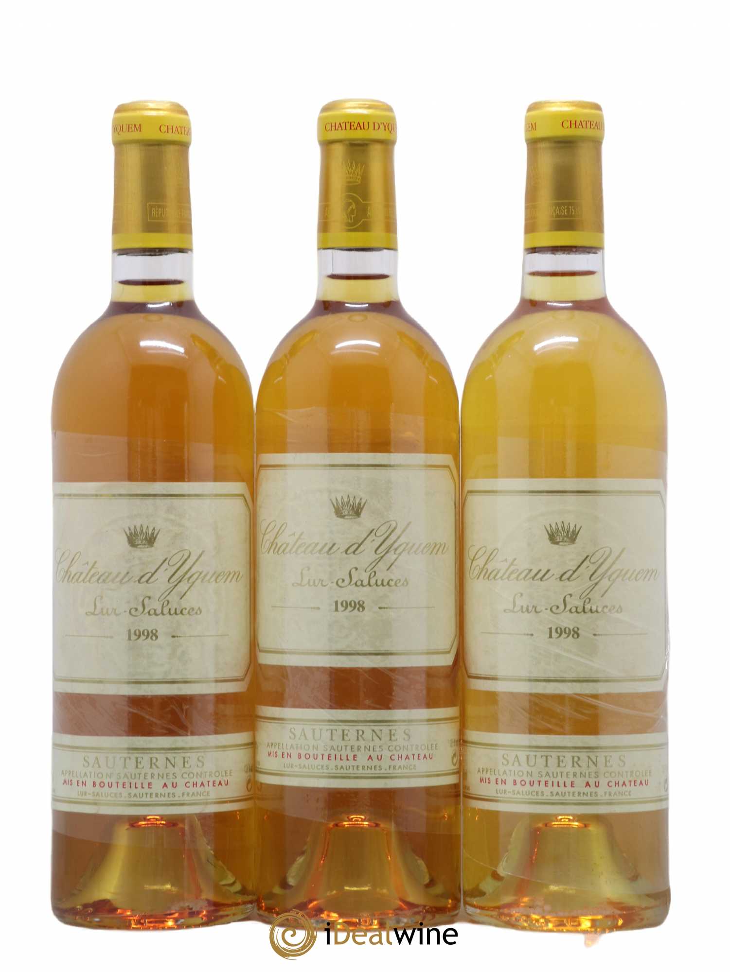 Château d' Yquem 1er Cru Classé Supérieur 1998 - Lotto di 3 bottiglie - 0