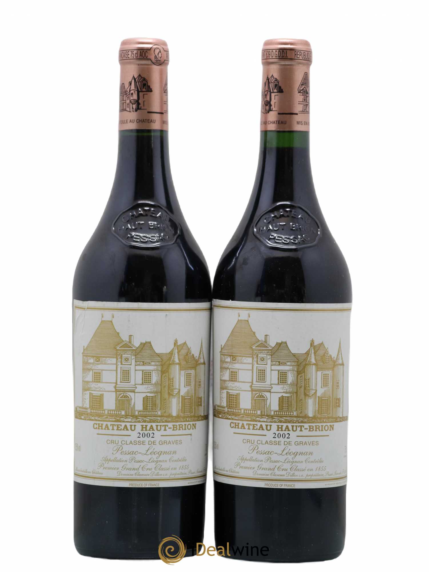Château Haut Brion 1er Grand Cru Classé 2002 - Lot de 2 bouteilles - 0