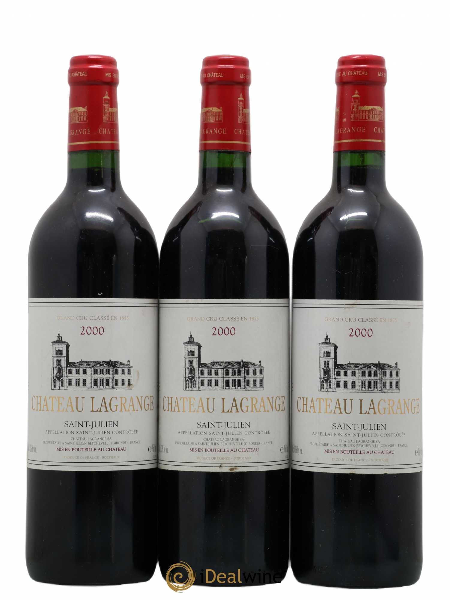 Château Lagrange 3ème Grand Cru Classé 2000 - Lot de 3 bouteilles - 0