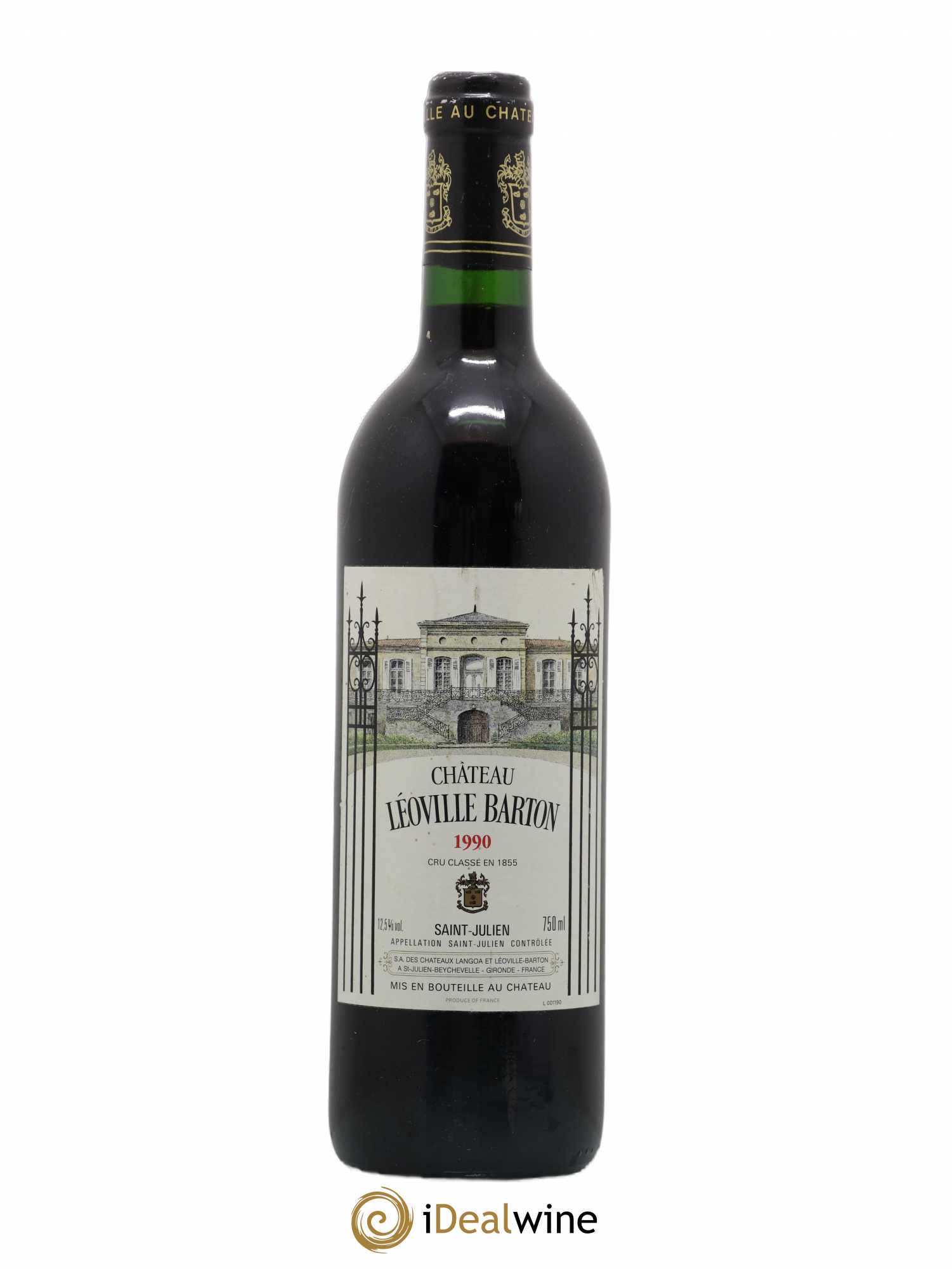 Château Léoville Barton 2ème Grand Cru Classé 1990 - Lot de 1 bouteille - 0
