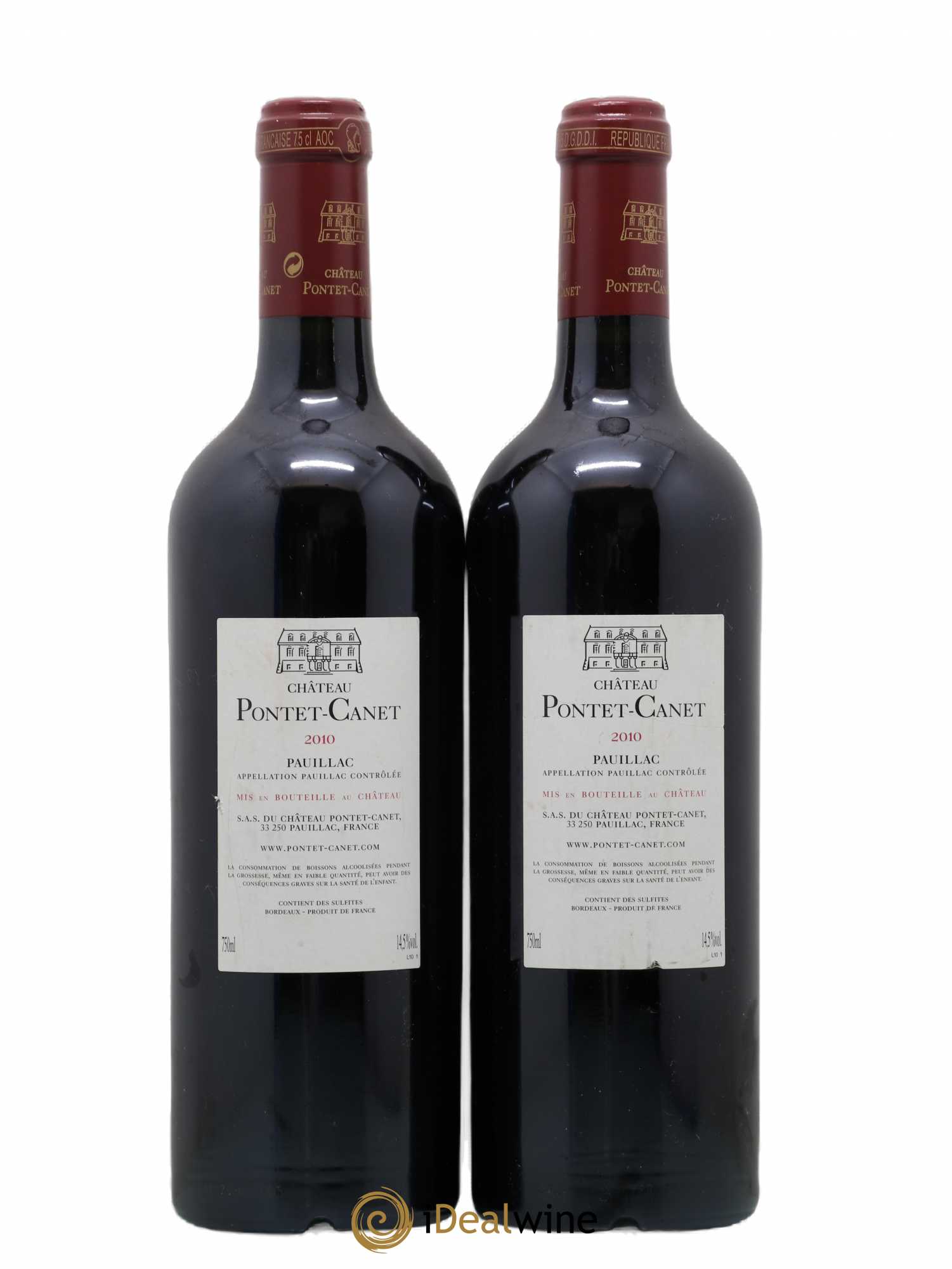 Château Pontet Canet 5ème Grand Cru Classé 2010 - Lot de 2 bouteilles - 1