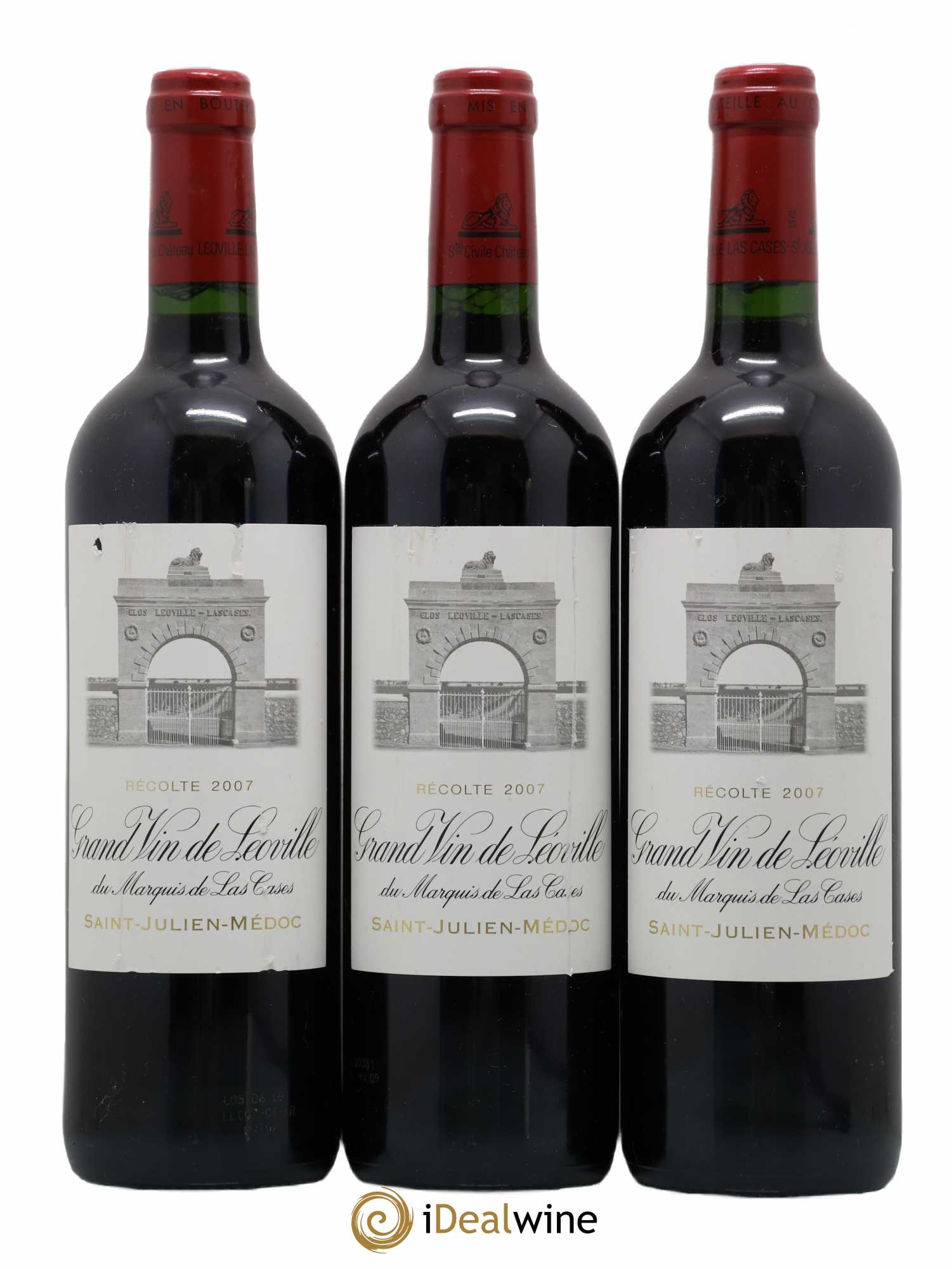 Château Léoville Las Cases 2ème Grand Cru Classé 2007 - Lot de 3 bouteilles - 0