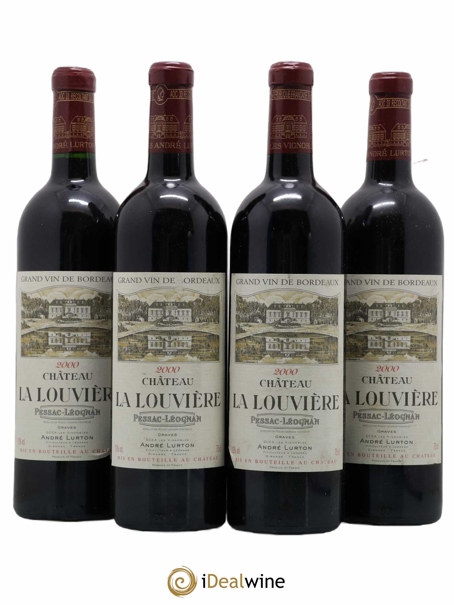 Château la Louvière 2000 - Lot de 4 bouteilles - 0
