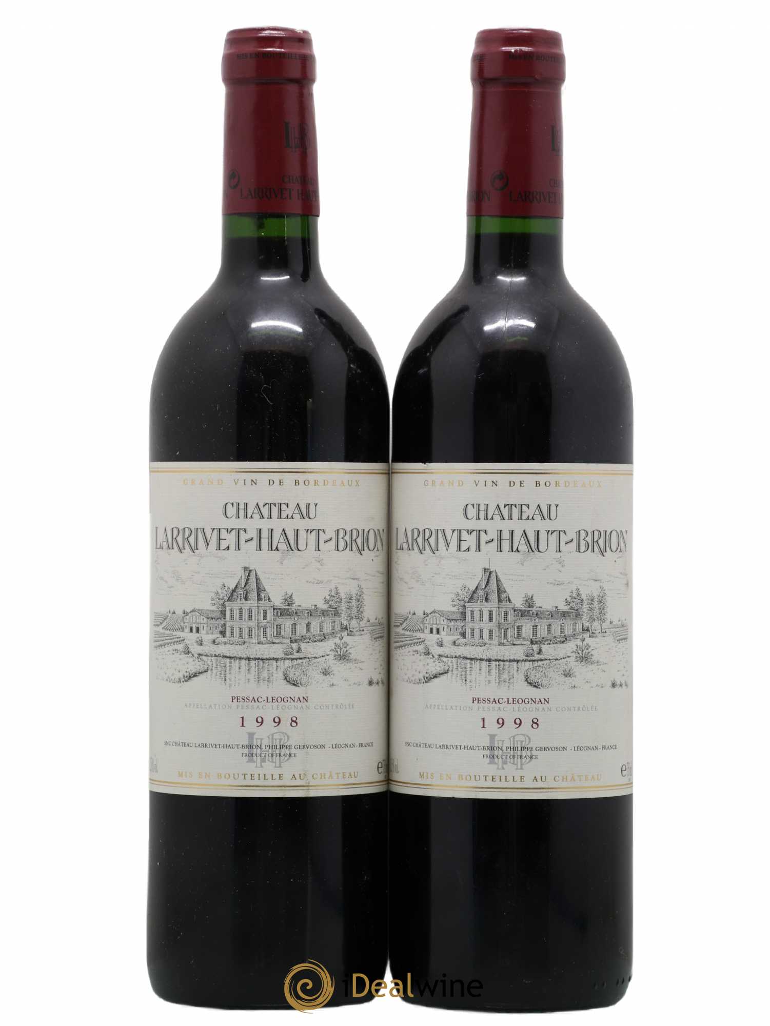 Château Larrivet Haut-Brion 1998 - Lot de 2 bouteilles - 0