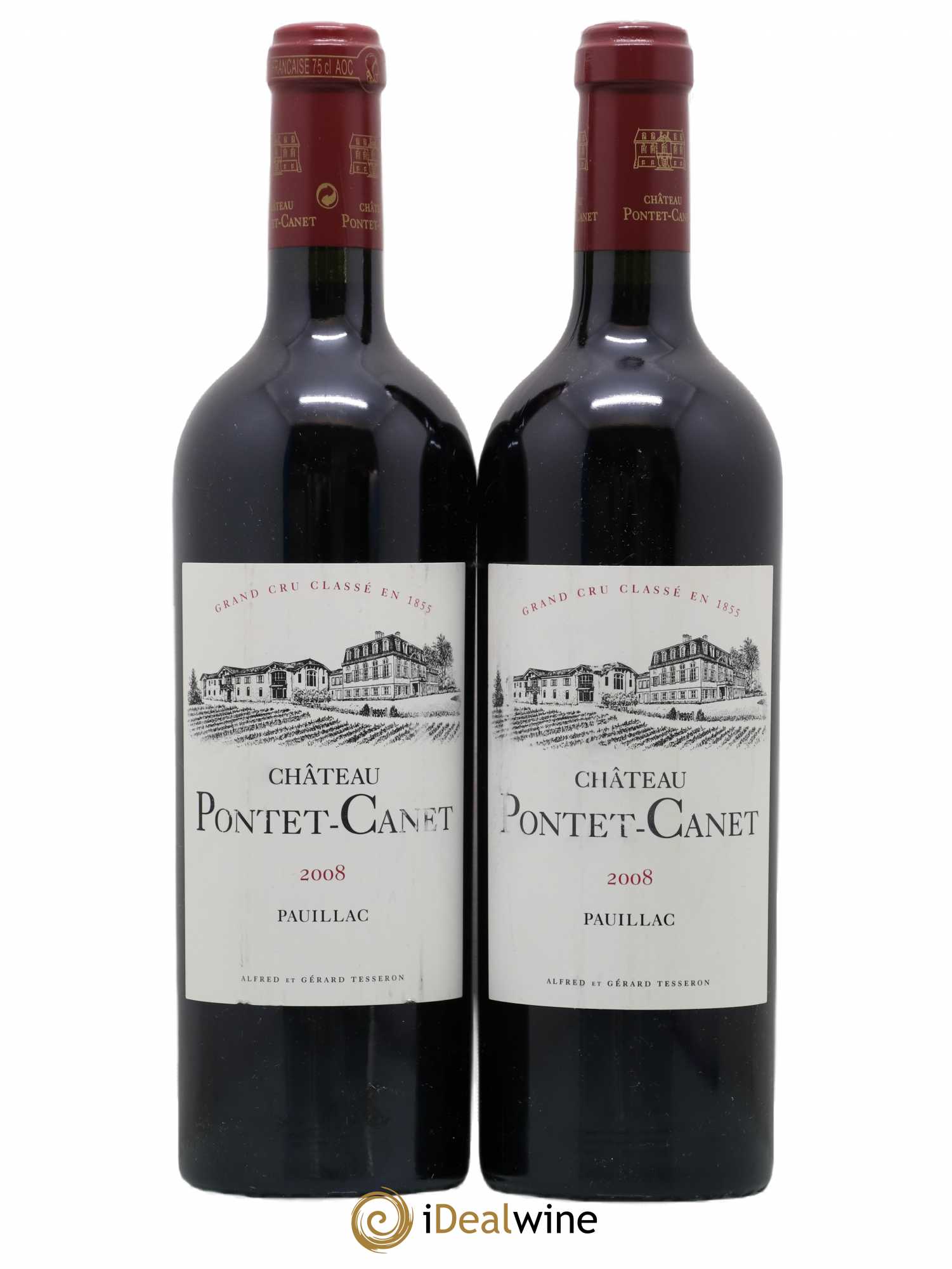 Château Pontet Canet 5ème Grand Cru Classé 2008 - Lot de 2 bouteilles - 0