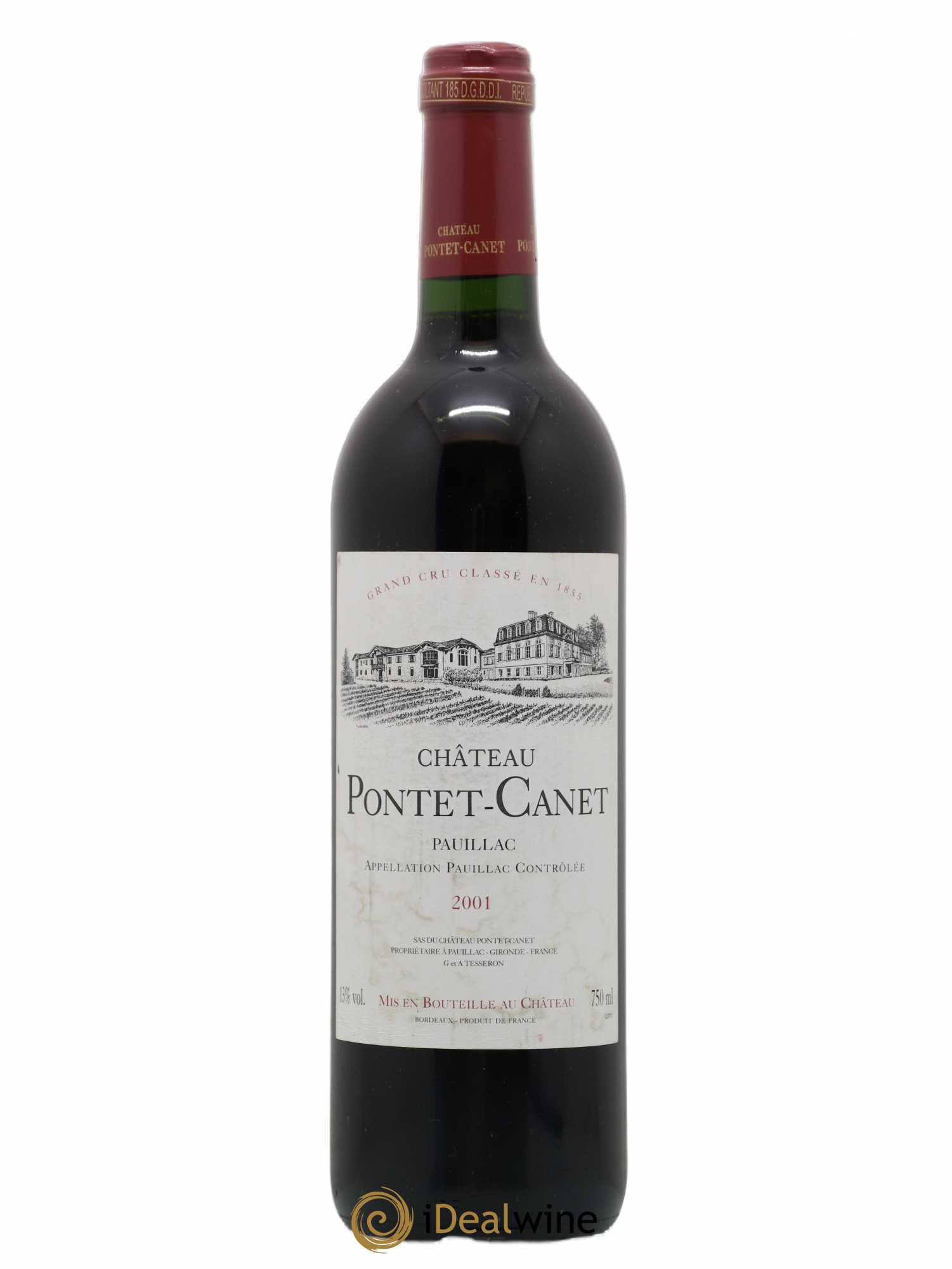 Château Pontet Canet 5ème Grand Cru Classé 2001 - Lot de 1 bouteille - 0