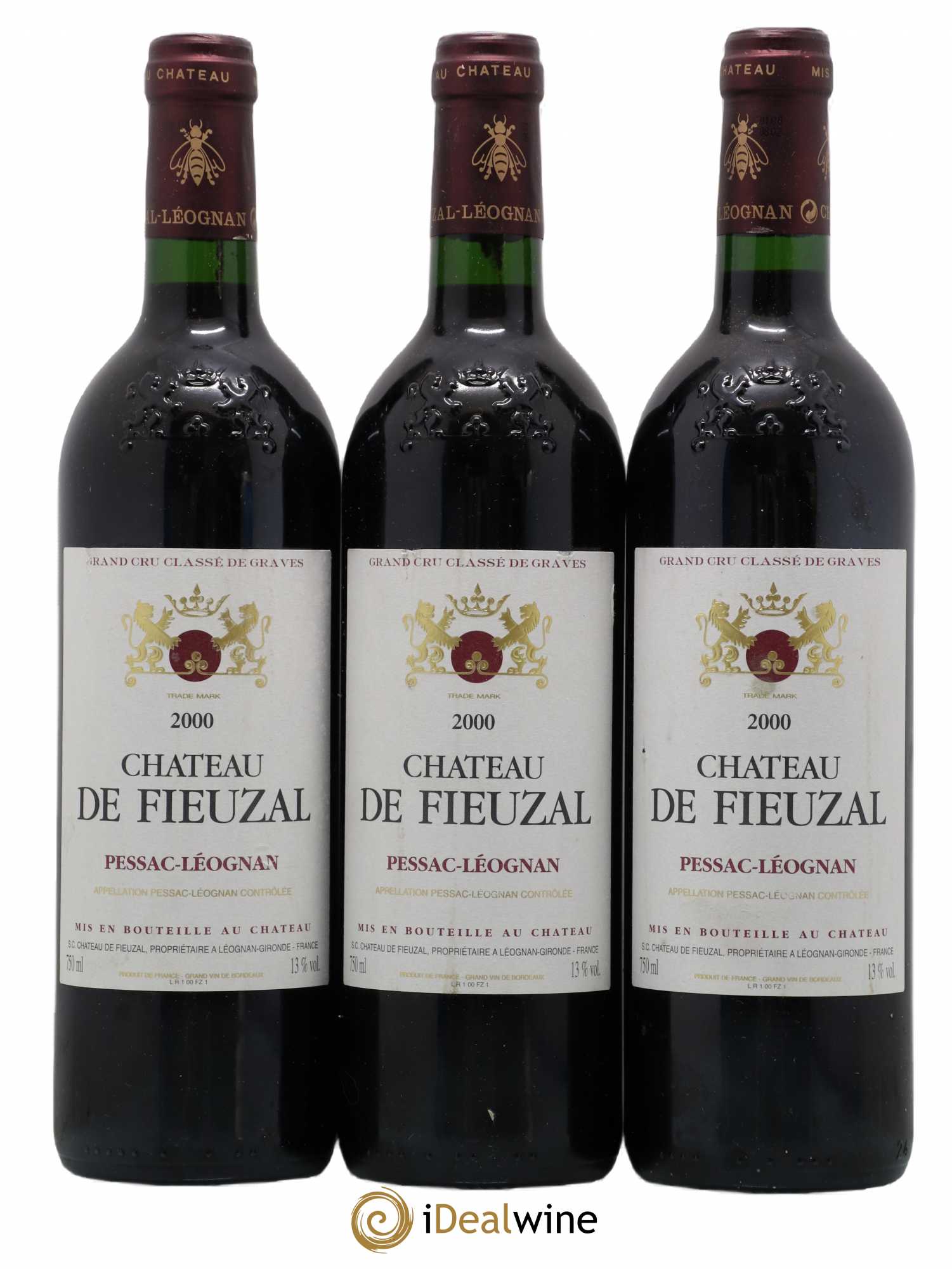 Château de Fieuzal Cru Classé de Graves 2000 - Lot de 3 bouteilles - 0