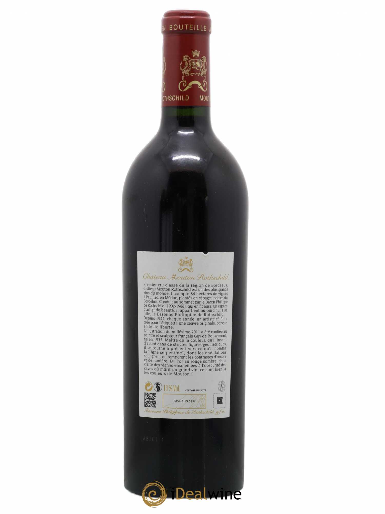 Château Mouton Rothschild 1er Grand Cru Classé 2011 - Lot de 1 bouteille - 1