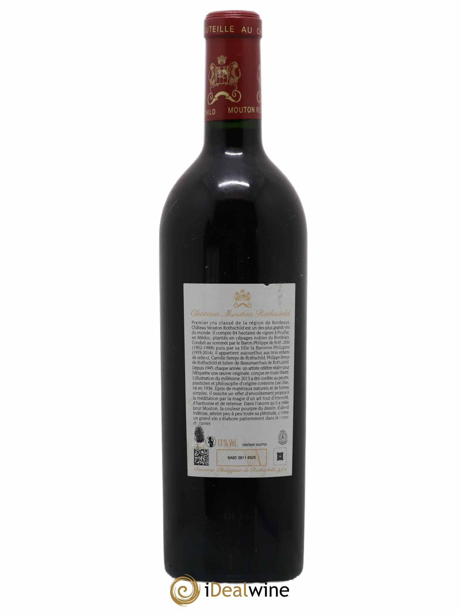 Château Mouton Rothschild 1er Grand Cru Classé 2013 - Lot de 1 bouteille - 1