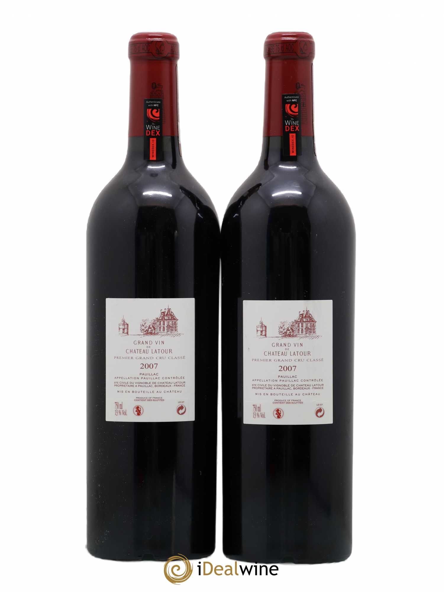 Château Latour 1er Grand Cru Classé 2007 - Lot de 2 bouteilles - 1