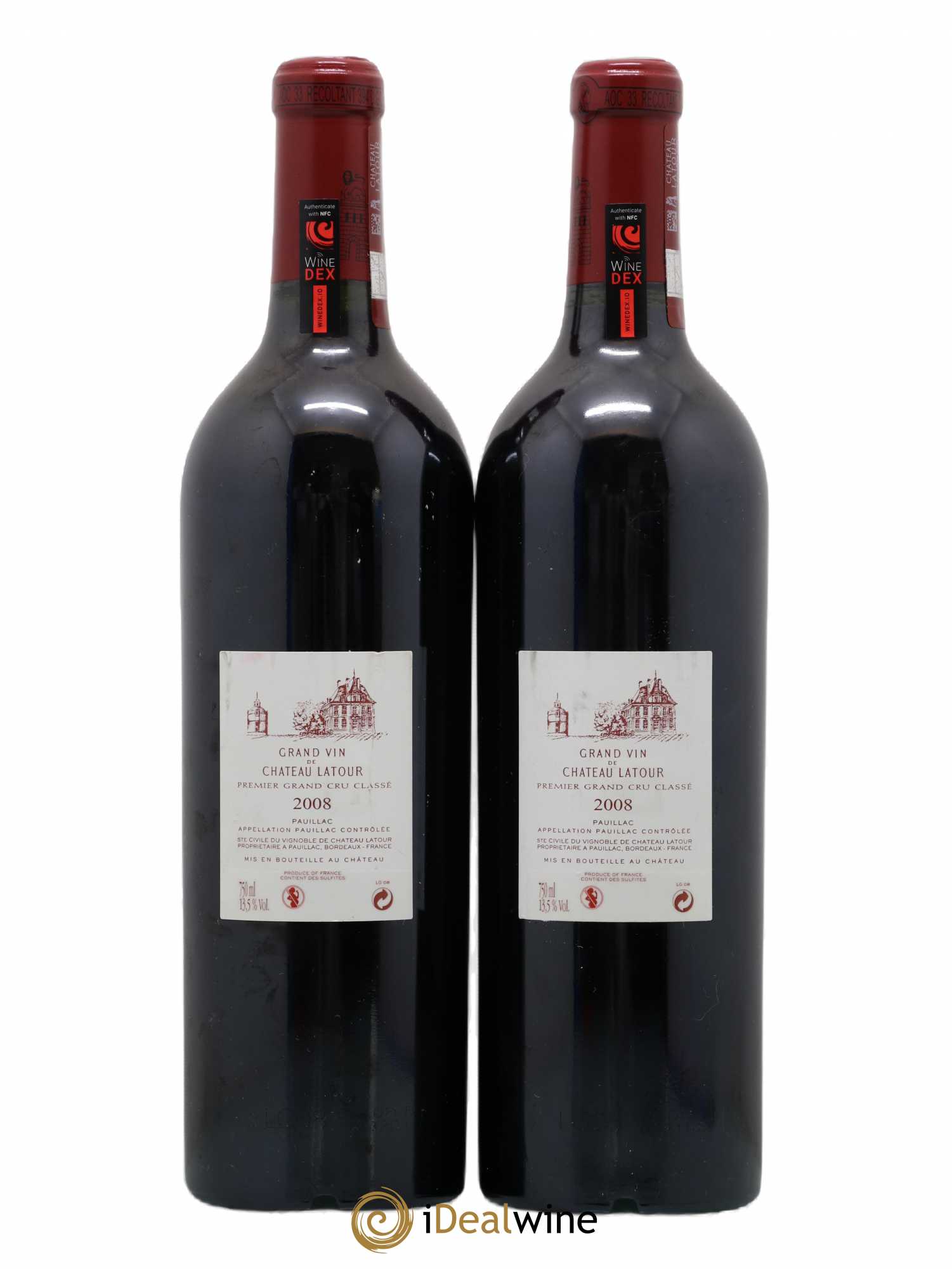 Château Latour 1er Grand Cru Classé 2008 - Lot de 2 bouteilles - 1
