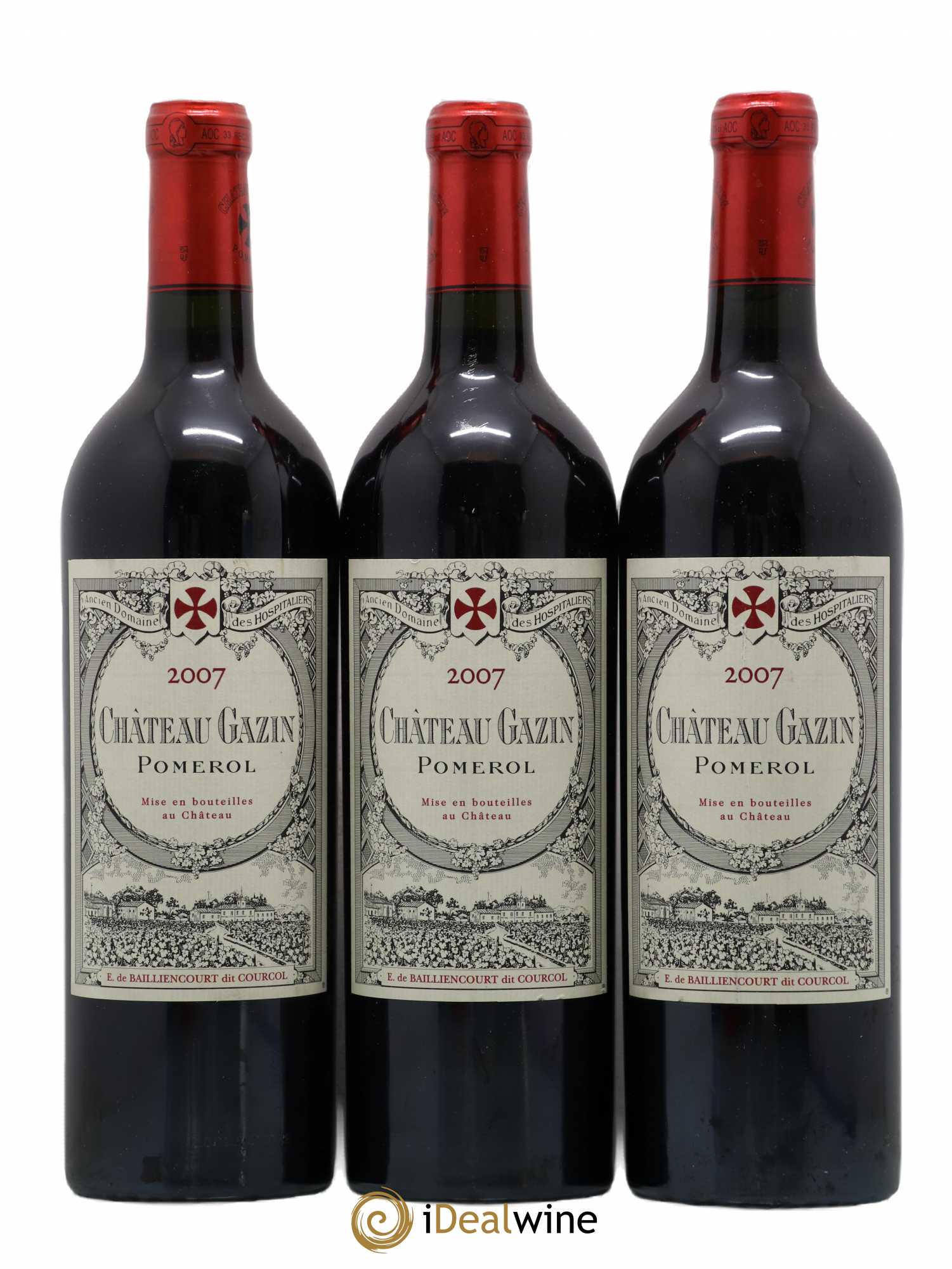 Château Gazin 2007 - Lot de 3 bouteilles - 0