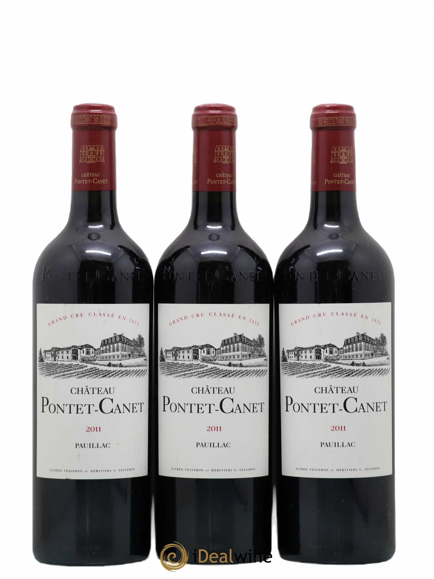 Château Pontet Canet 5ème Grand Cru Classé 2011 - Lot de 3 bouteilles - 0
