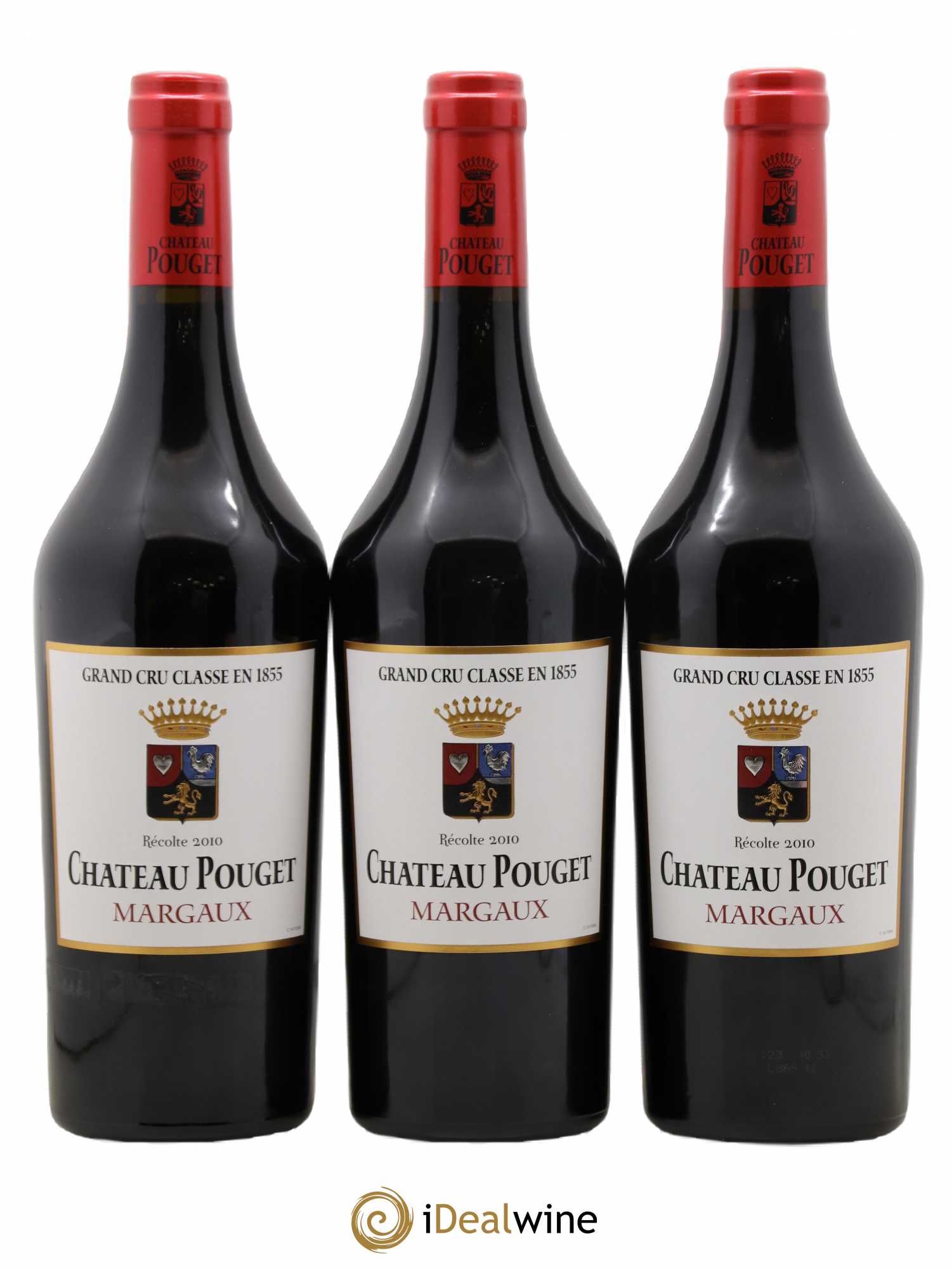 Château Pouget 4ème Grand Cru Classé 2010 - Lot de 3 bouteilles - 0