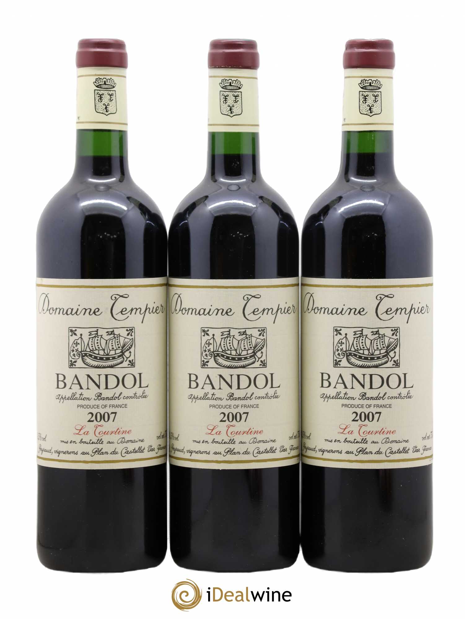Bandol Domaine Tempier La Tourtine Famille Peyraud 2007 - Lot de 3 bouteilles - 0