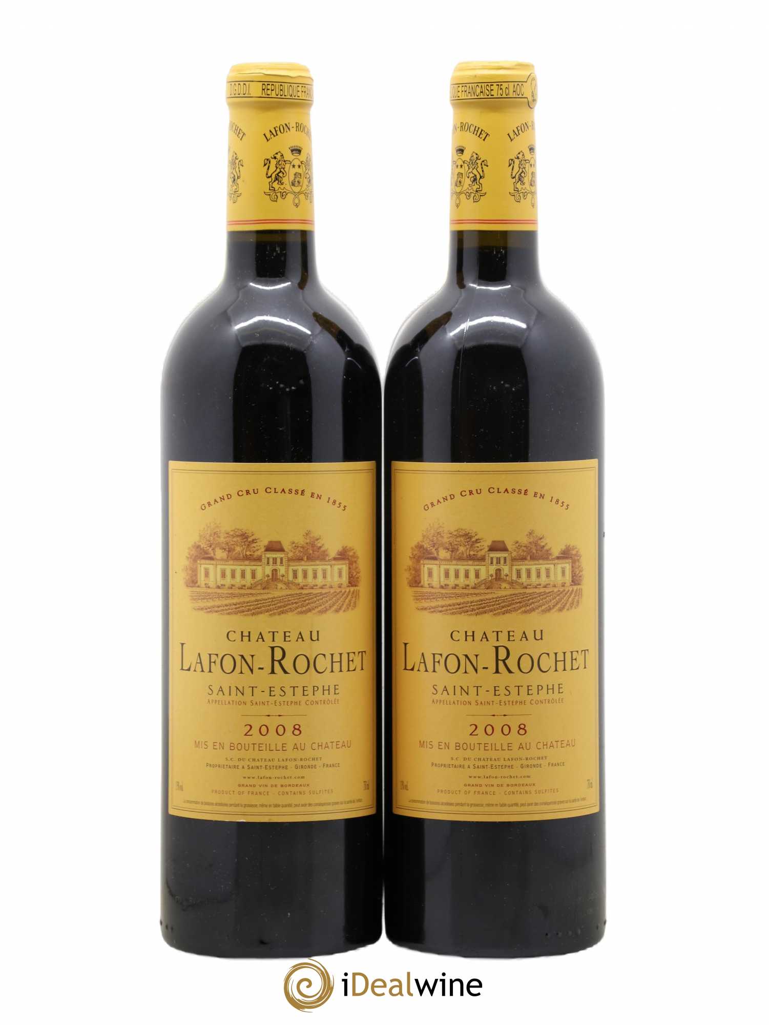 Château Lafon Rochet 4ème Grand Cru Classé 2008 - Lot de 2 bouteilles - 0
