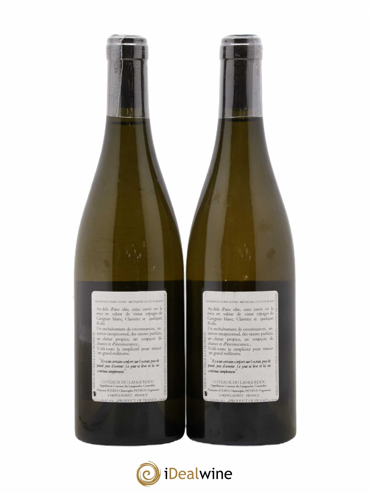 Coteaux du Languedoc Les Métairies du Clos Vieilles Vignes Clos Marie - Christophe Peyrus et Françoise Julien 2010 - Lot de 2 bouteilles - 1