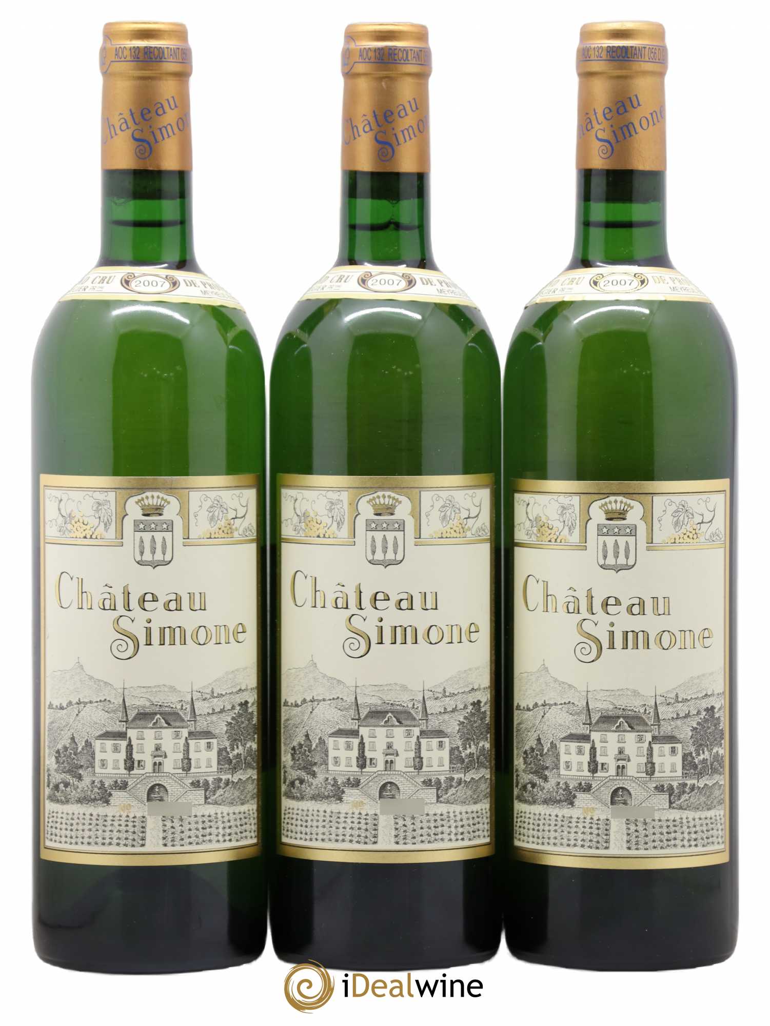 Palette Château Simone Famille Rougier 2007 - Lot de 3 bouteilles - 0