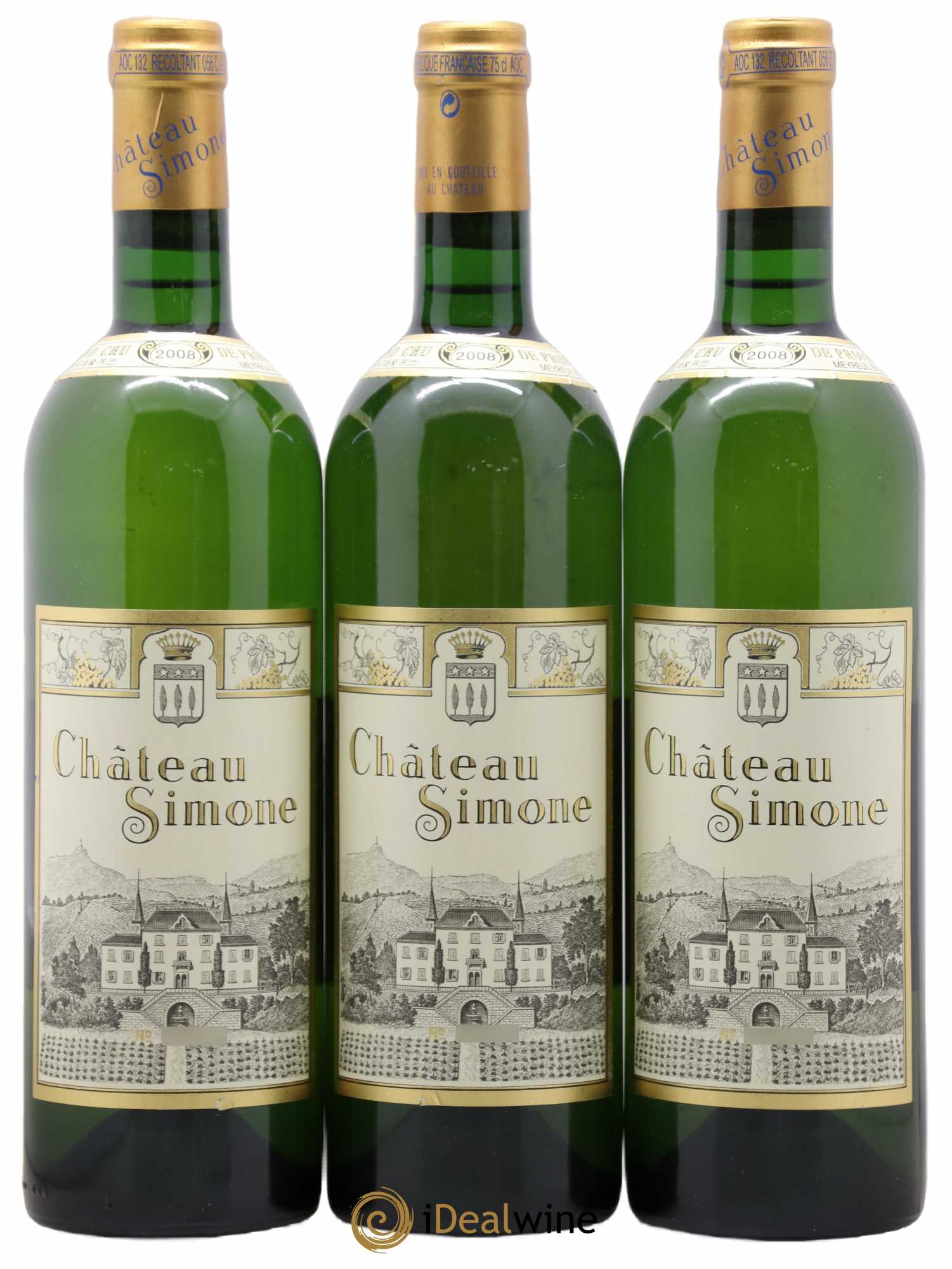 Palette Château Simone Famille Rougier 2008 - Lot de 3 bouteilles - 0
